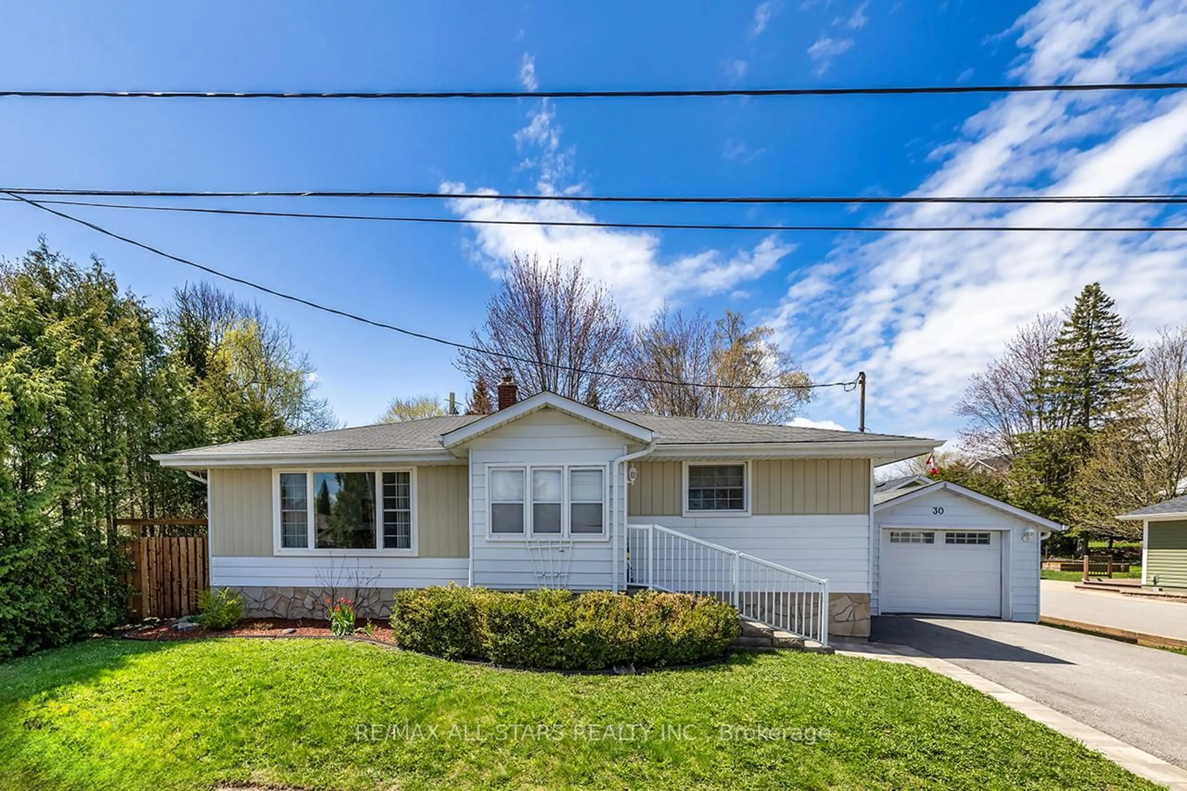 Home with vinyl exterior material, street for 30 Lorne St, Brock Ontario L0C 1H0