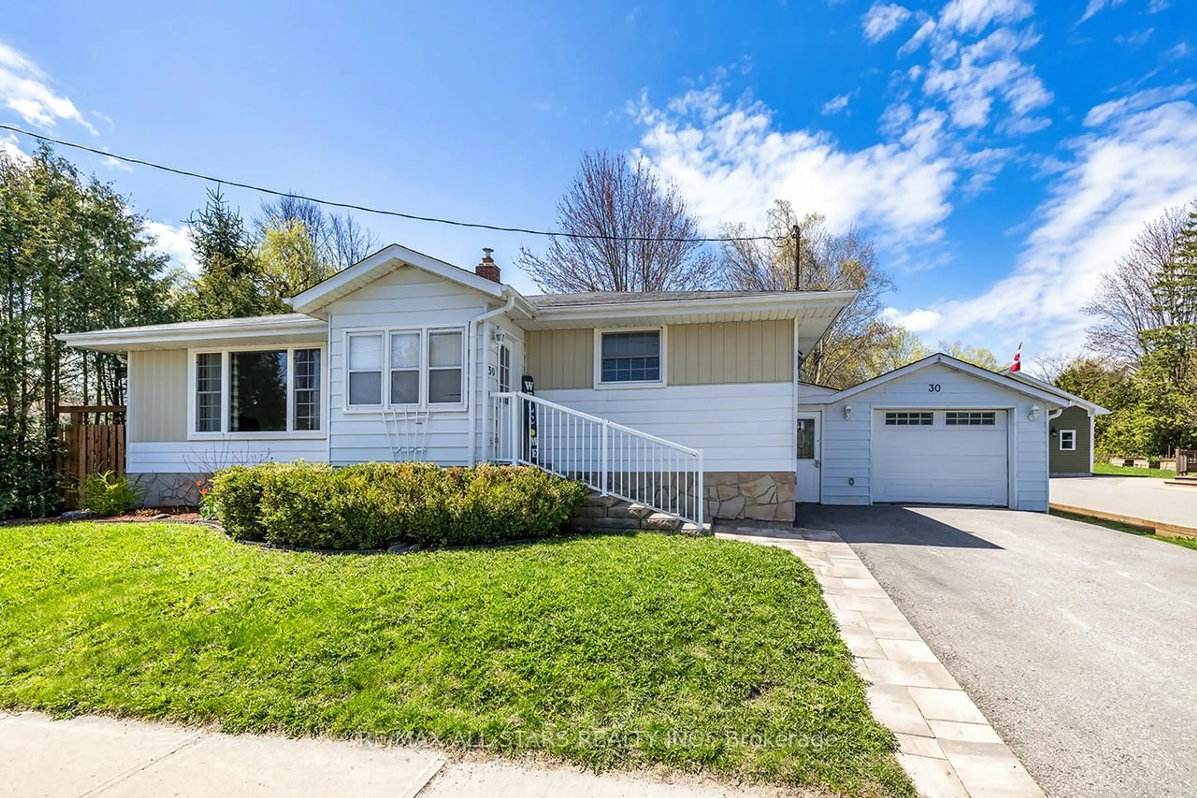 Home with vinyl exterior material, street for 30 Lorne St, Brock Ontario L0C 1H0