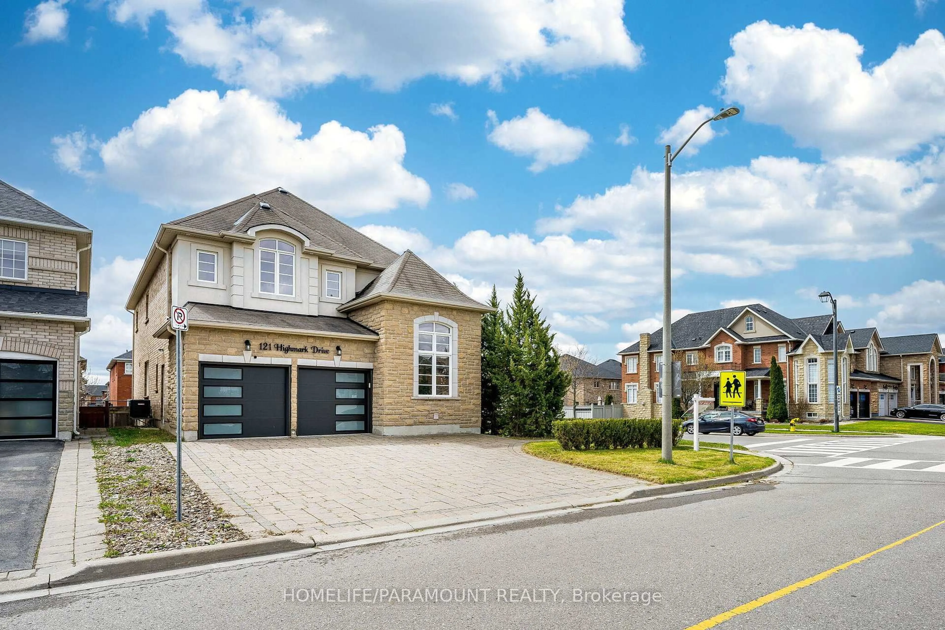 Home with brick exterior material, street for 121 Highmark Dr, Vaughan Ontario L4H 0J6