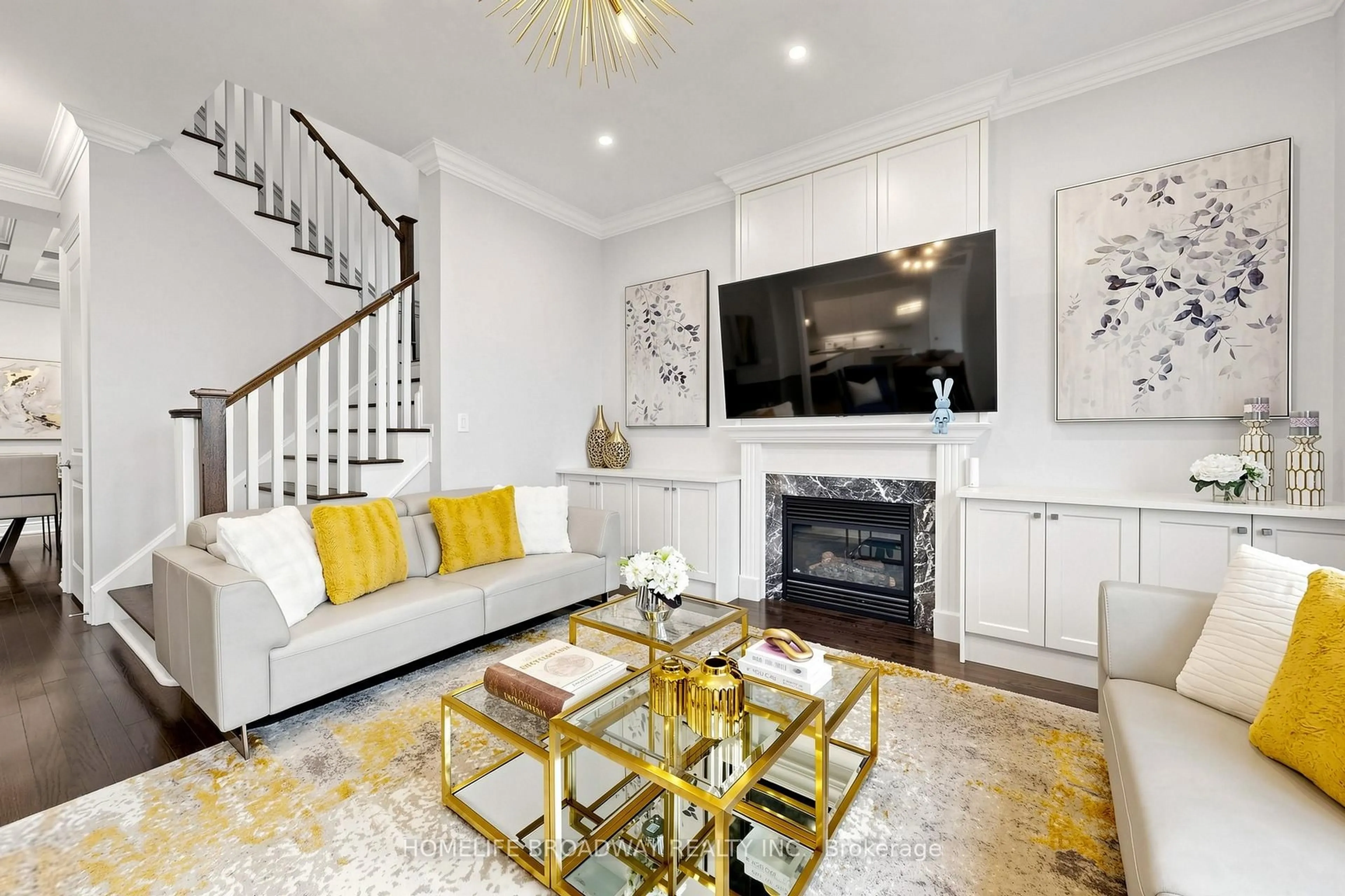 Living room with furniture, unknown for 14 Evershot Cres, Markham Ontario L6E 0L5