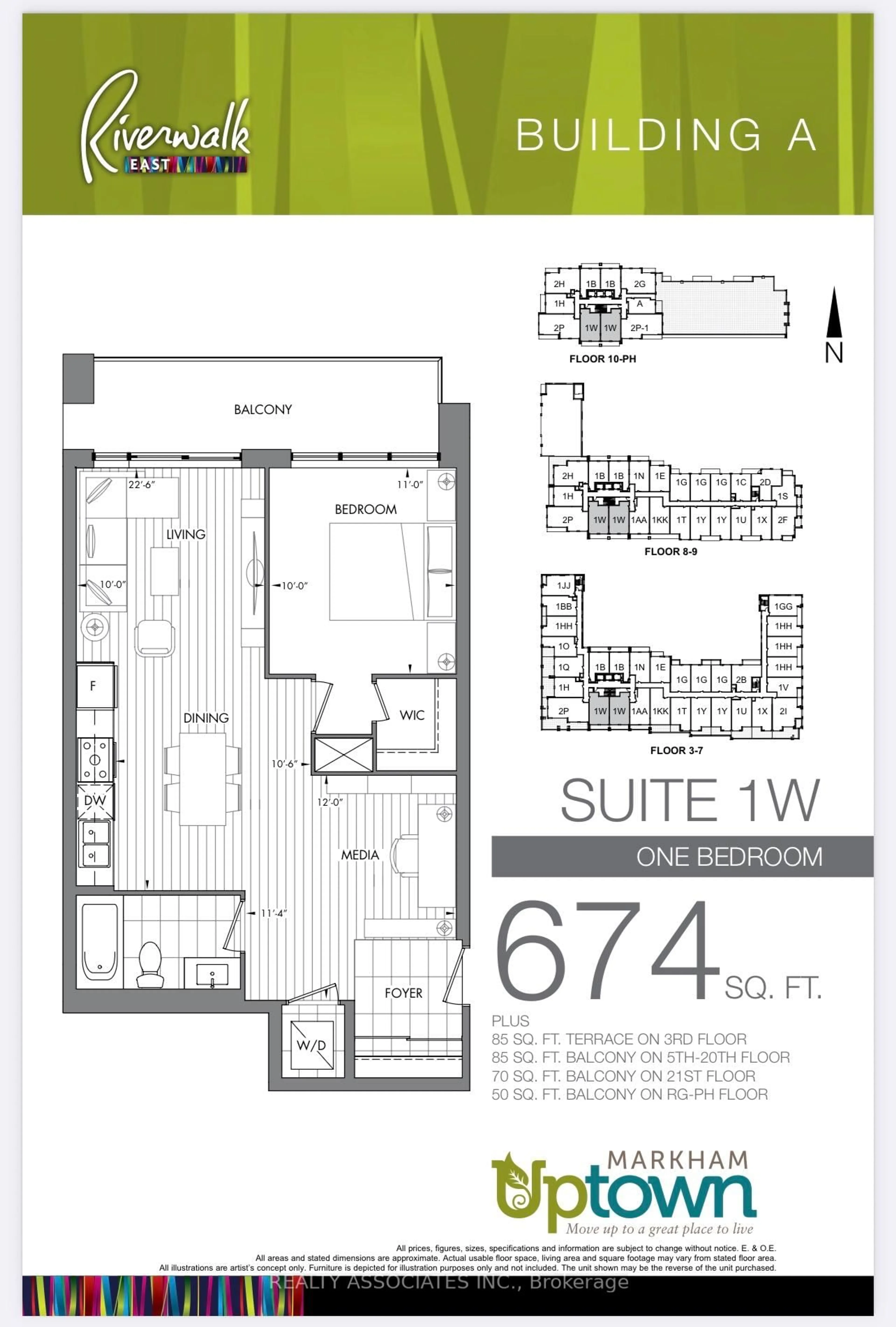 Floor plan for 18 Uptown Dr #721, Markham Ontario L3R 5M5