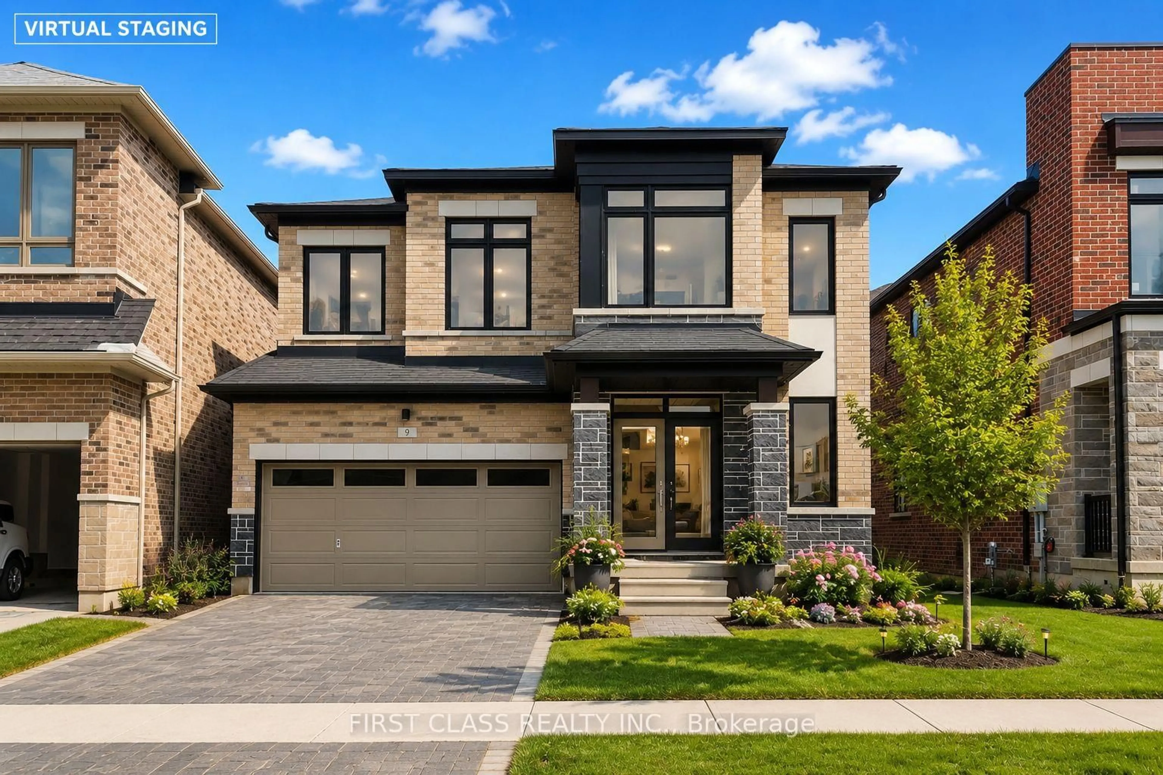 Home with brick exterior material, street for 9 PERCHERON Crt, Markham Ontario L6C 3T5