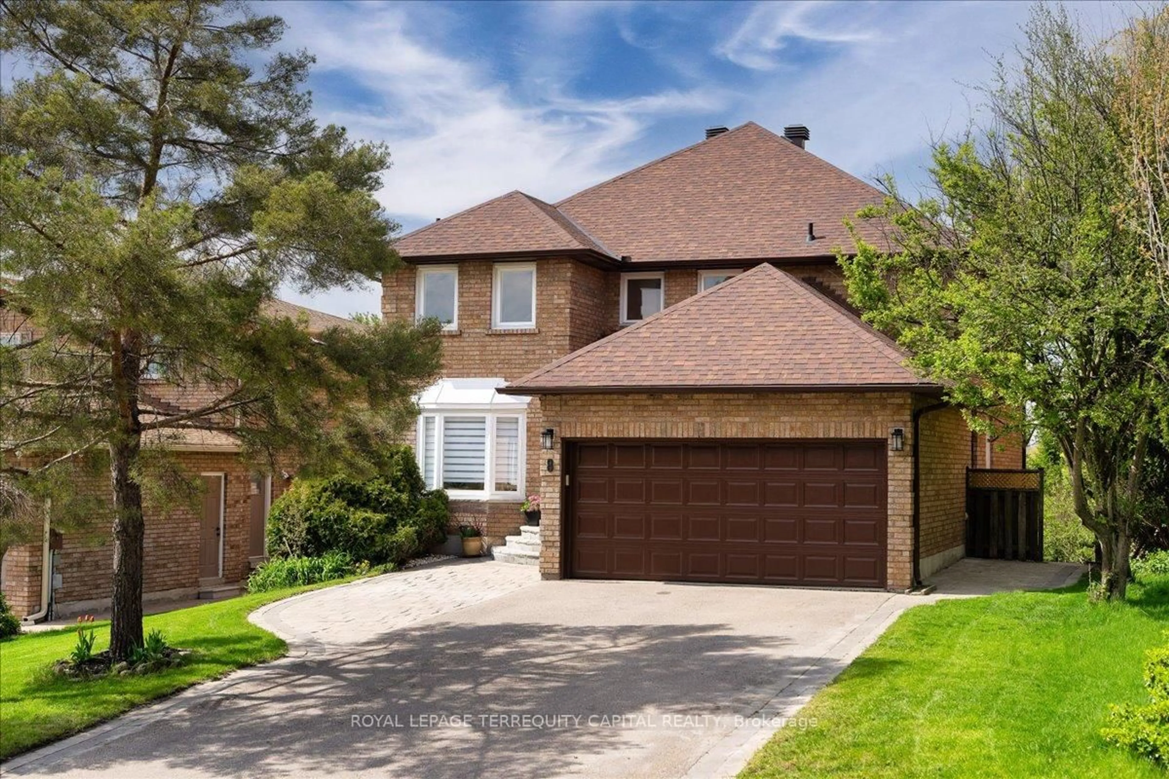 Home with brick exterior material, street for 8 Marchwood Cres, Richmond Hill Ontario L4C 8M8