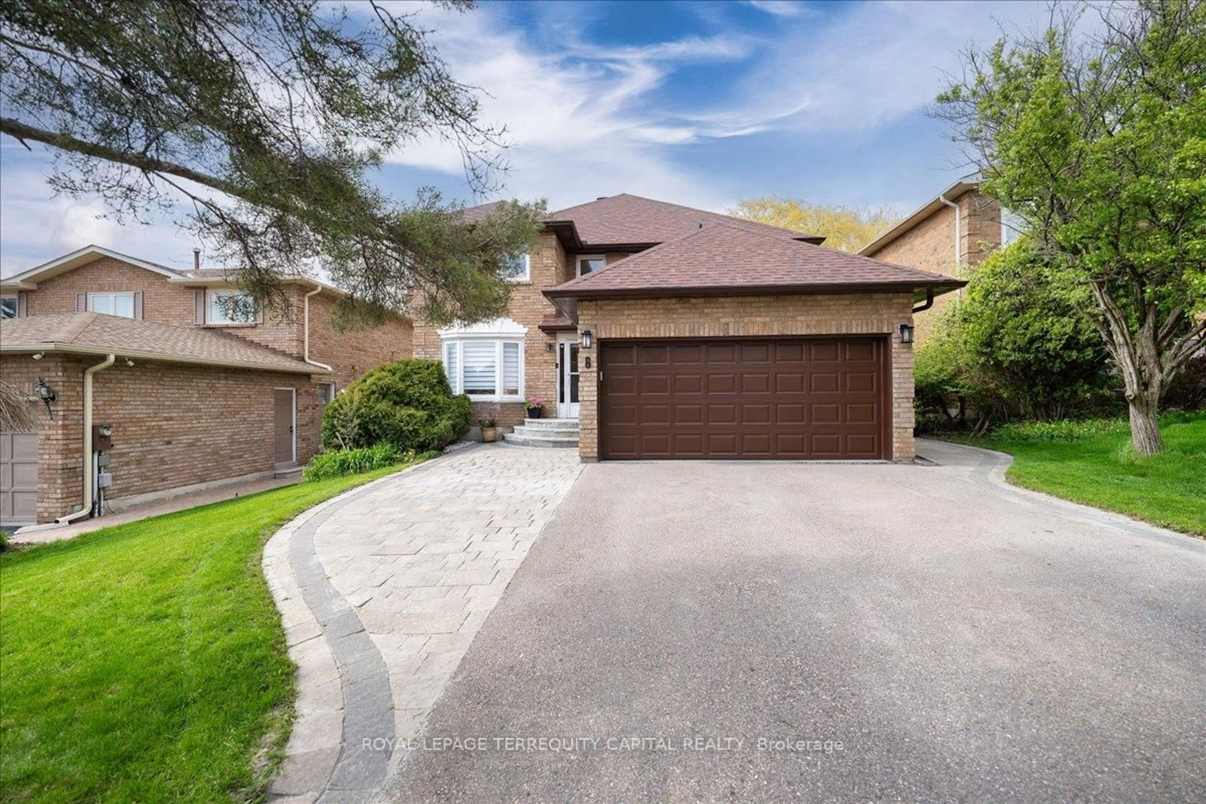 Home with brick exterior material, street for 8 Marchwood Cres, Richmond Hill Ontario L4C 8M8