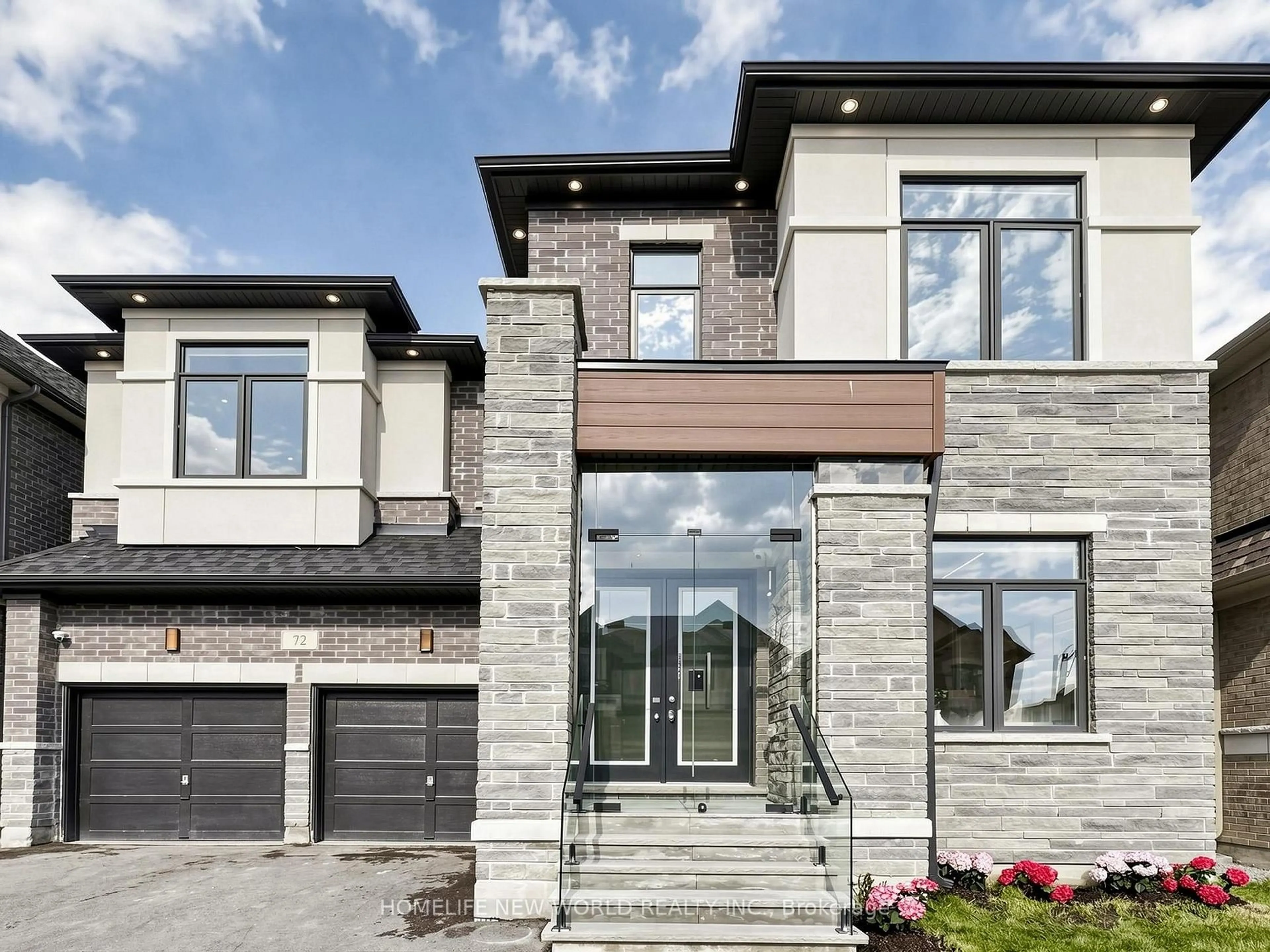 Home with brick exterior material, street for 72 Crofting Cres, Markham Ontario L6E 0W1