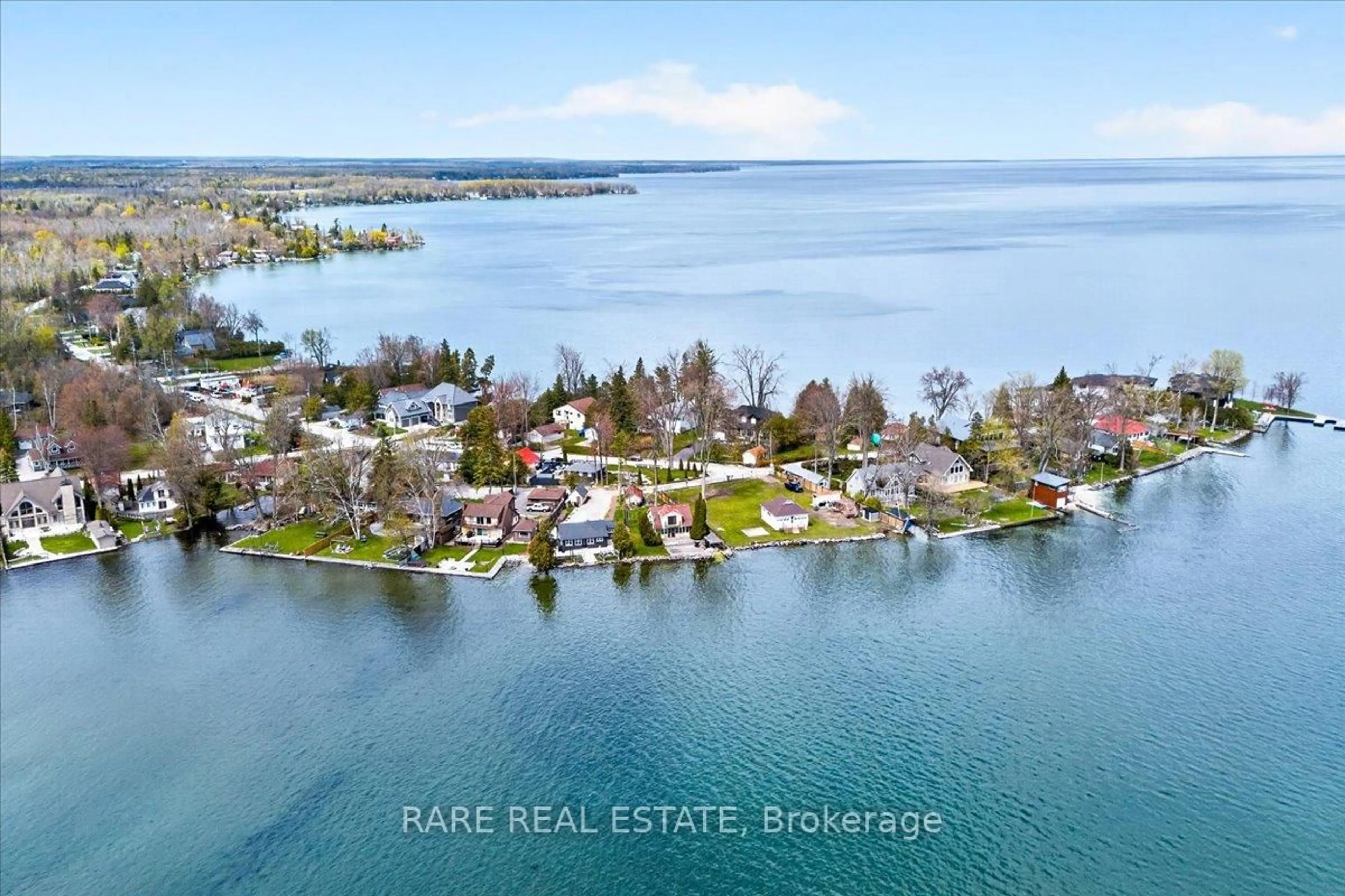 A pic from outside/outdoor area/front of a property/back of a property/a pic from drone, water/lake/river/ocean view for 2350 Bonsecour Ave, Innisfil Ontario L9S 3X3