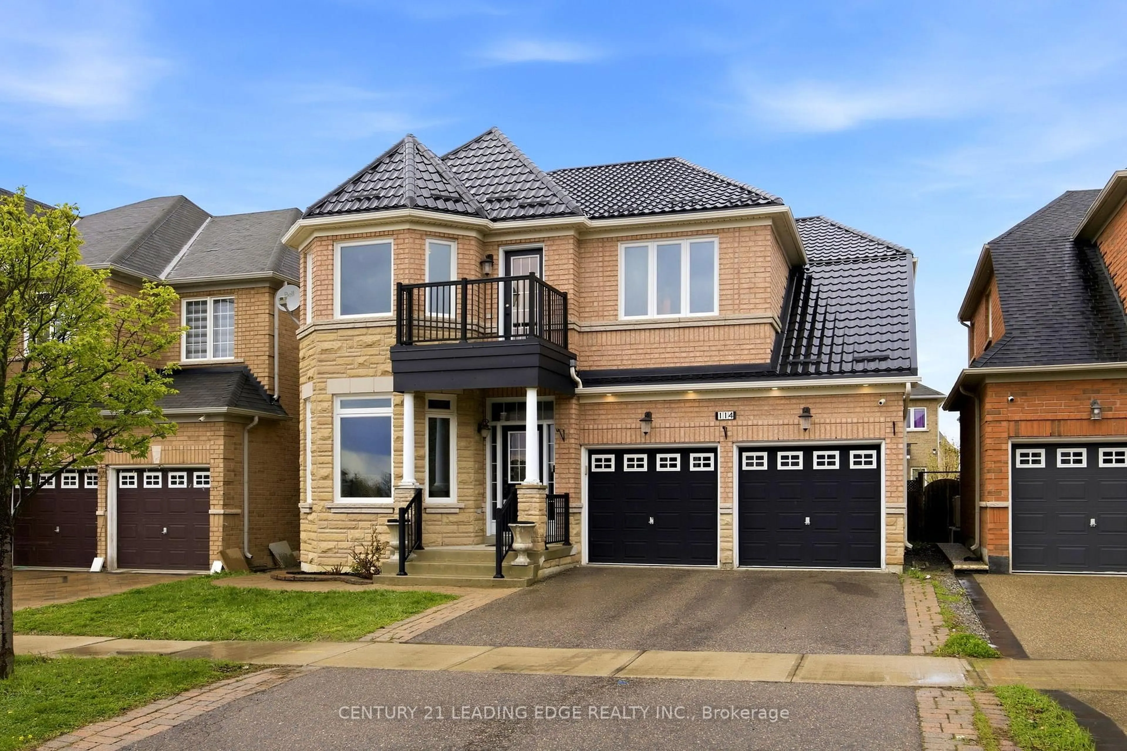 Home with brick exterior material, street for 114 Stonechurch Cres, Markham Ontario L6B 0J2