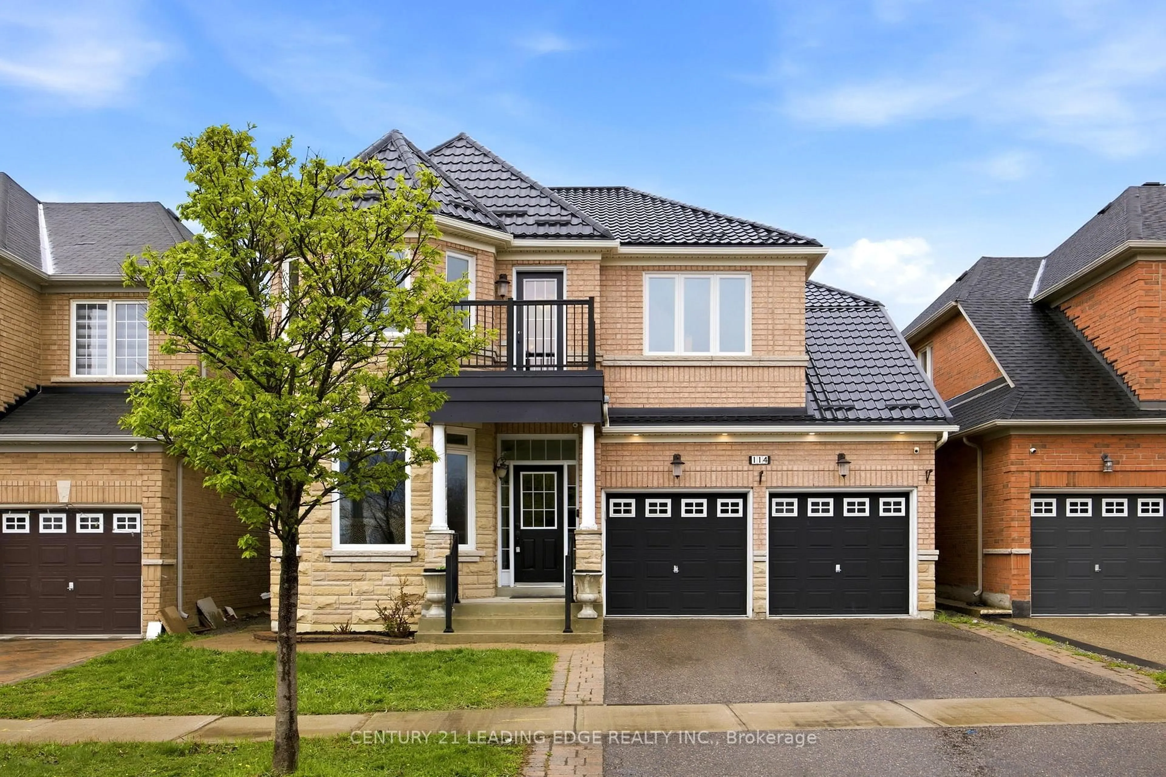 Home with brick exterior material, street for 114 Stonechurch Cres, Markham Ontario L6B 0J2