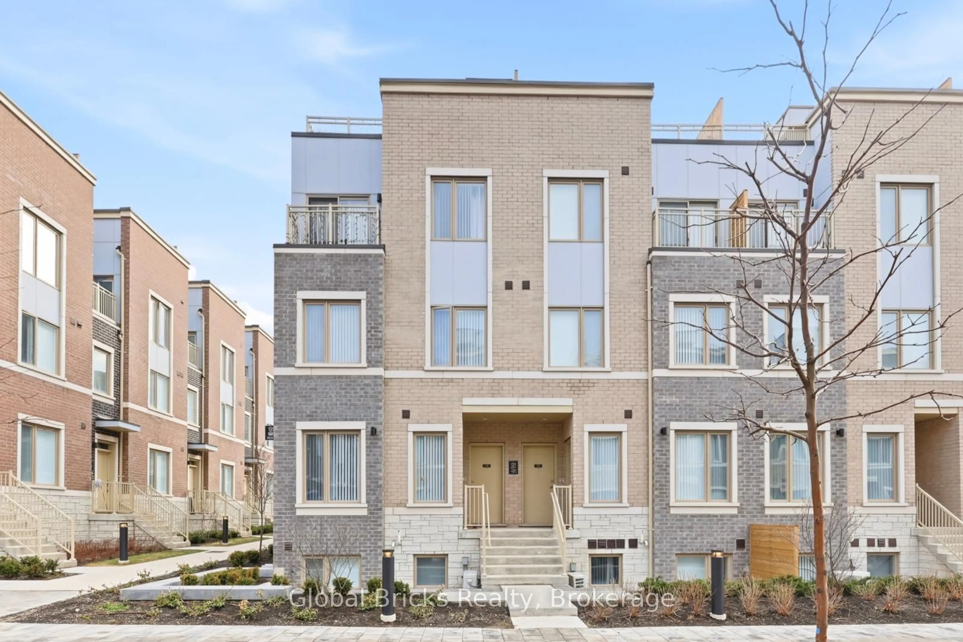 Home with brick exterior material, street for 131 Honeycrisp Cres #TH #210, Vaughan Ontario L4K 0N7