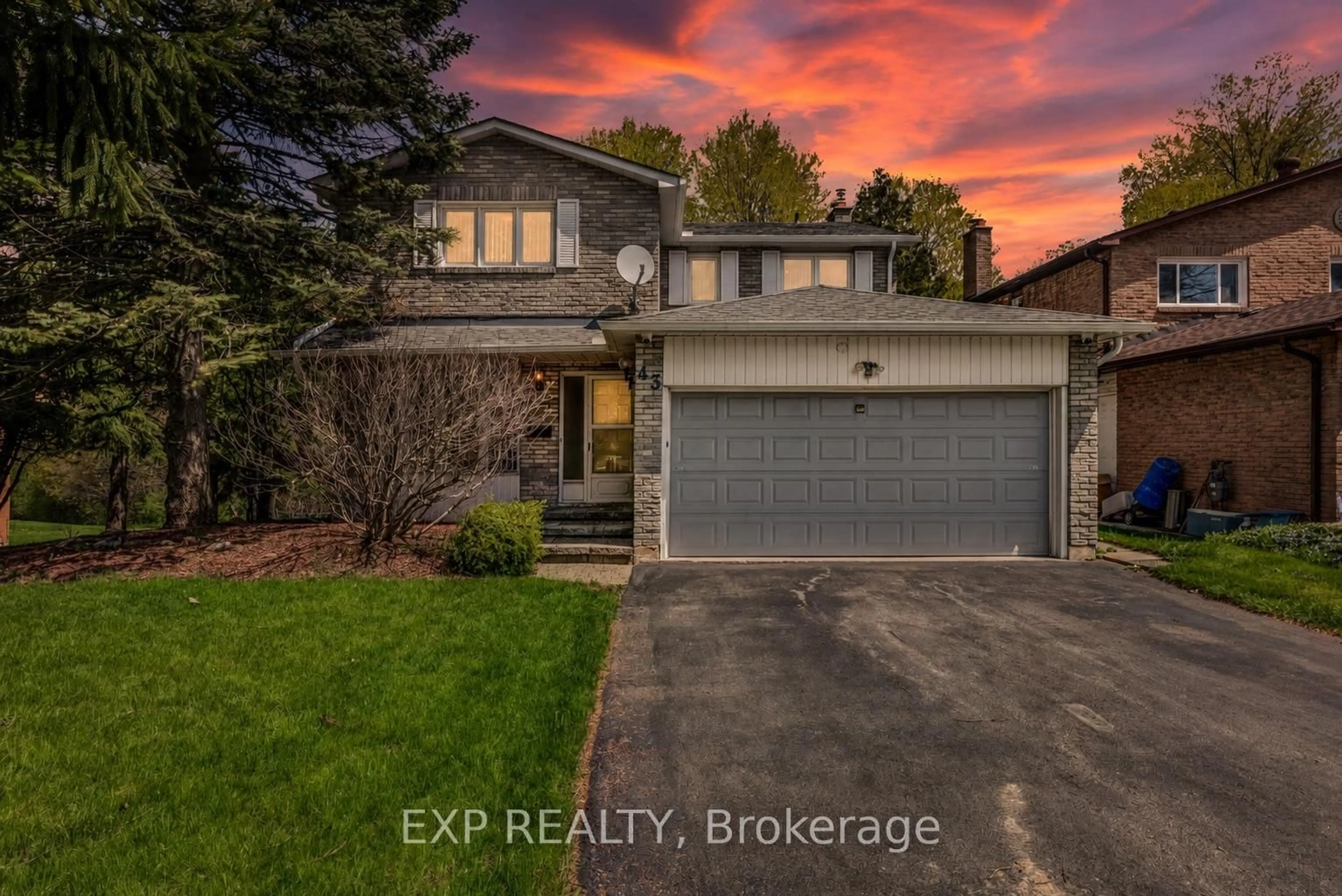 Home with brick exterior material, street for 43 Abraham Ave, Markham Ontario L3T 5G7