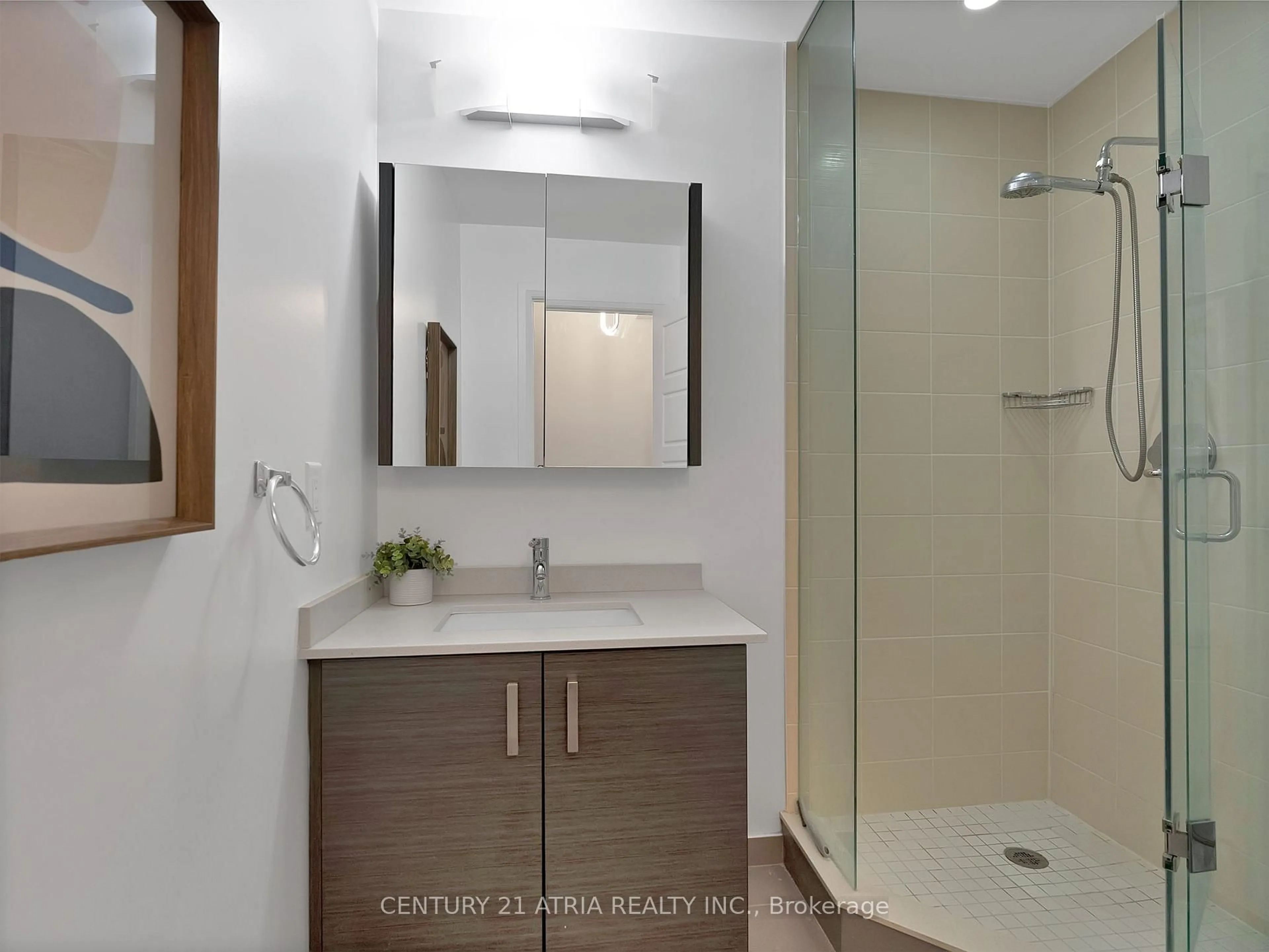 Contemporary bathroom, ceramic/tile floor for 8228 Birchmount Rd #522, Markham Ontario L3R 1A6