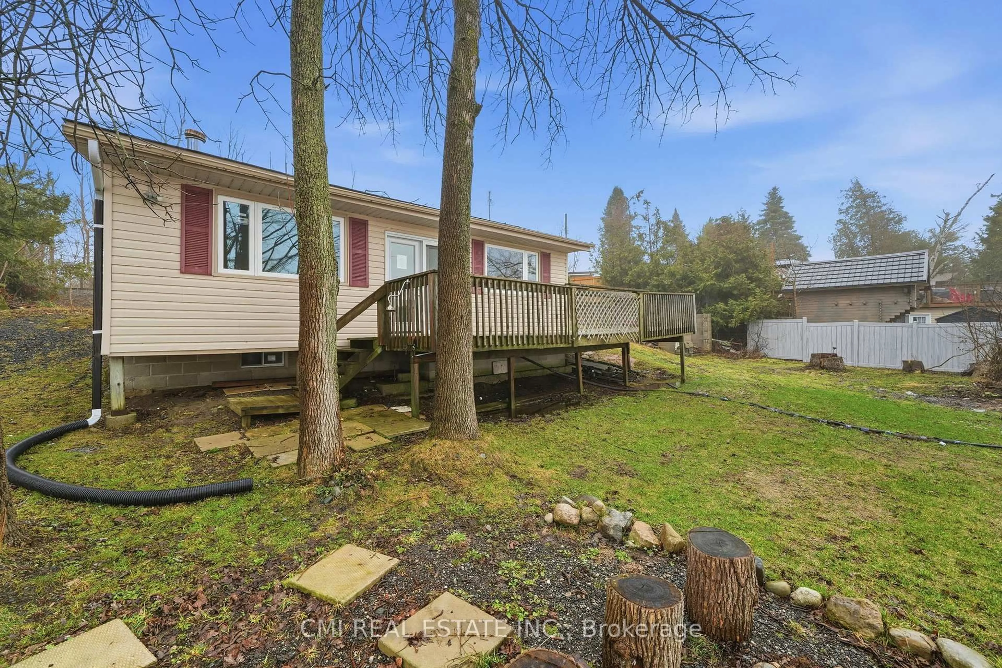A pic from outside/outdoor area/front of a property/back of a property/a pic from drone, water/lake/river/ocean view for 100 Alsops Beach Rd, Brock Ontario L0K 1A0