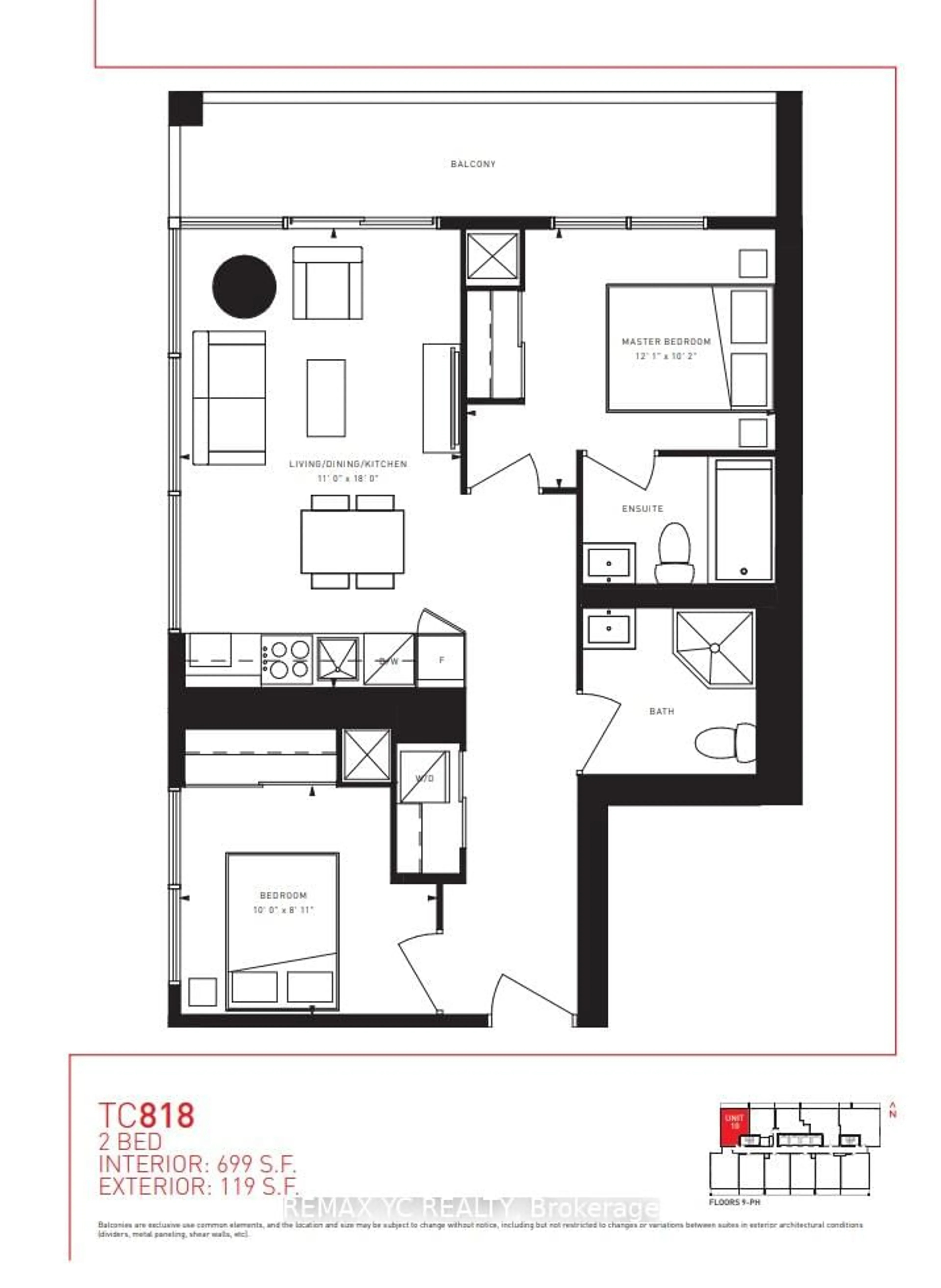 Floor plan for 5 Buttermill Ave #5810, Vaughan Ontario L4K 0J5