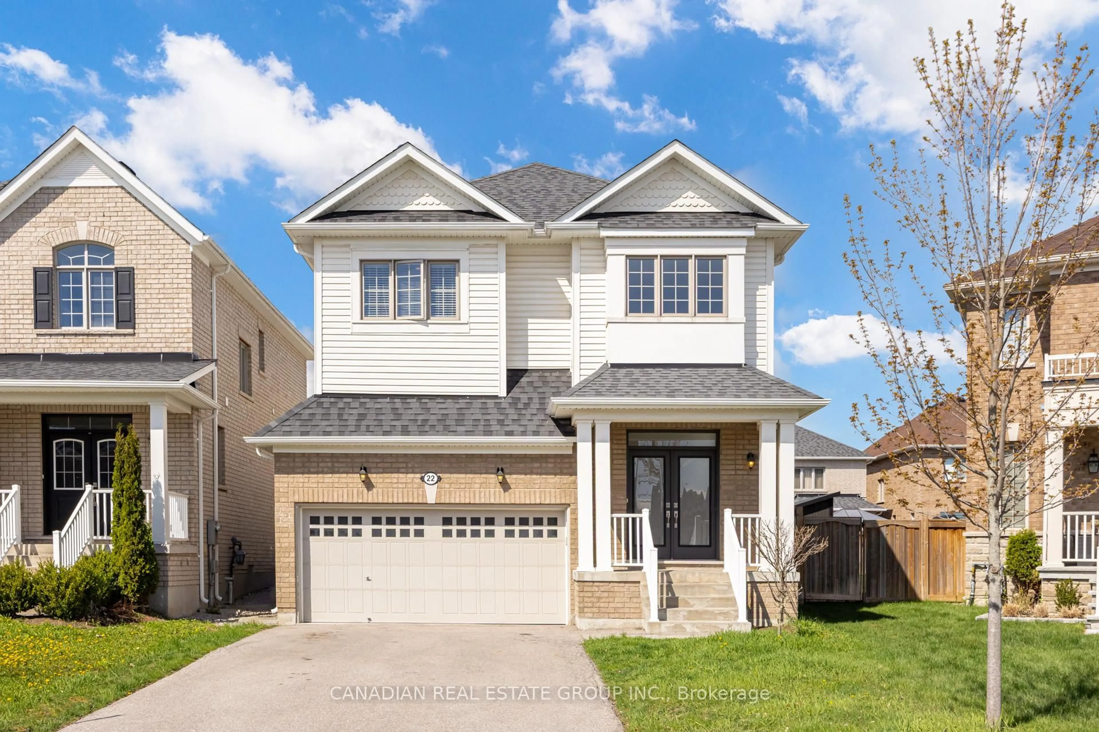 Home with vinyl exterior material, street for 22 Schwalm Cres, New Tecumseth Ontario L0G 1W0