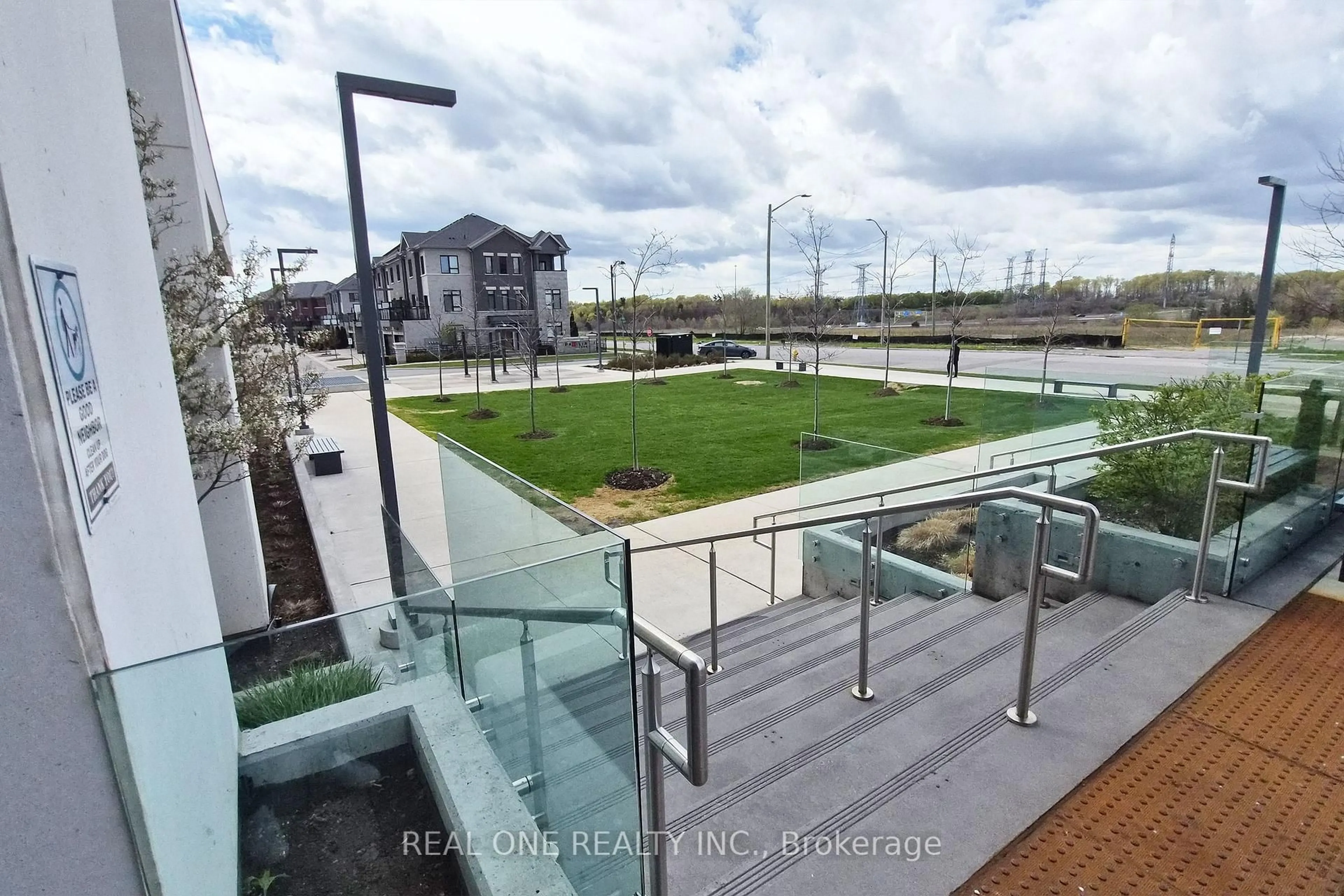 A pic from outside/outdoor area/front of a property/back of a property/a pic from drone, water/lake/river/ocean view for 12 Grandhi Lane #2611, Markham Ontario L3T 0G8