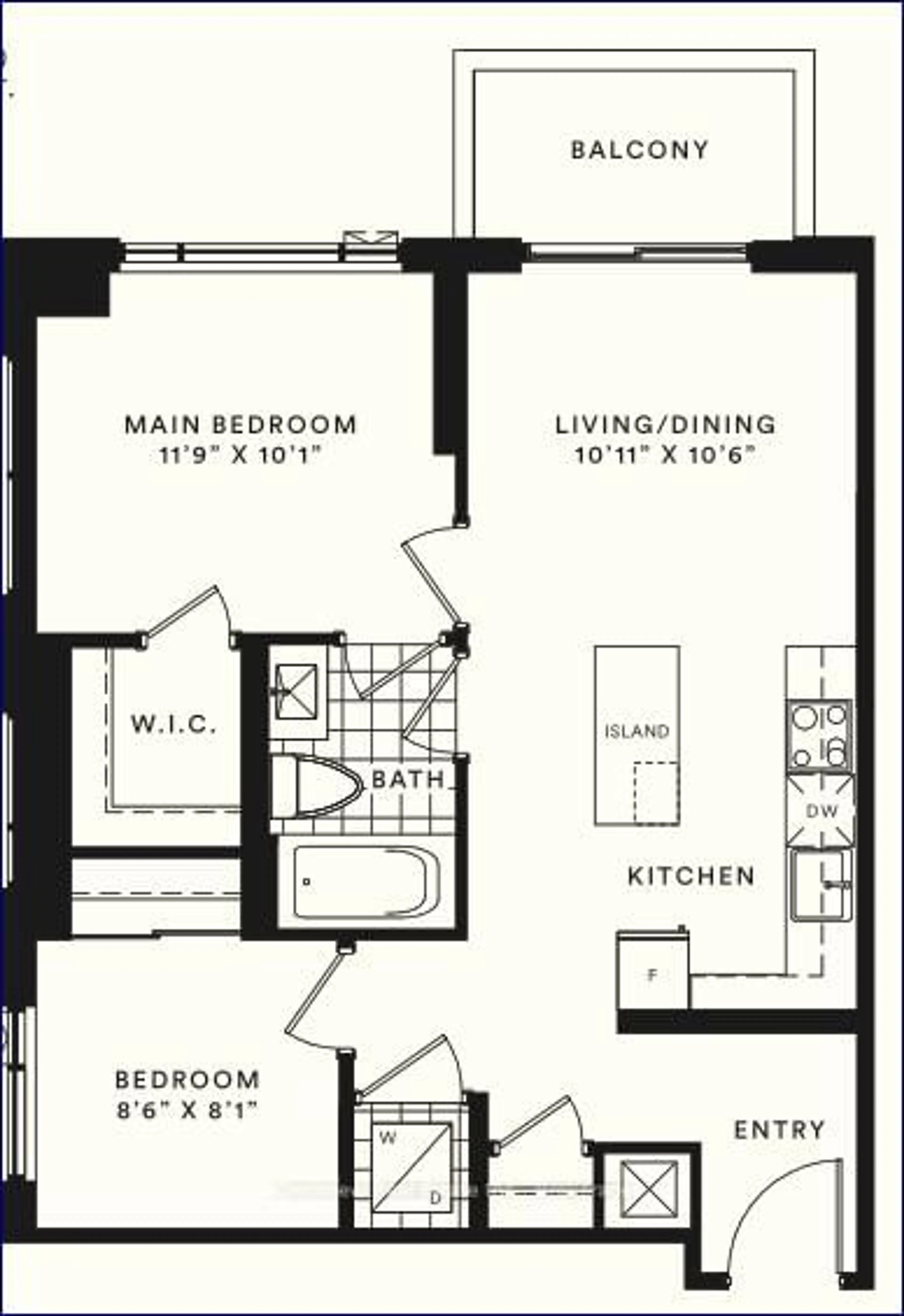 Floor plan for 8 Beverley Glen Blvd #1205, Vaughan Ontario L4J 0L5