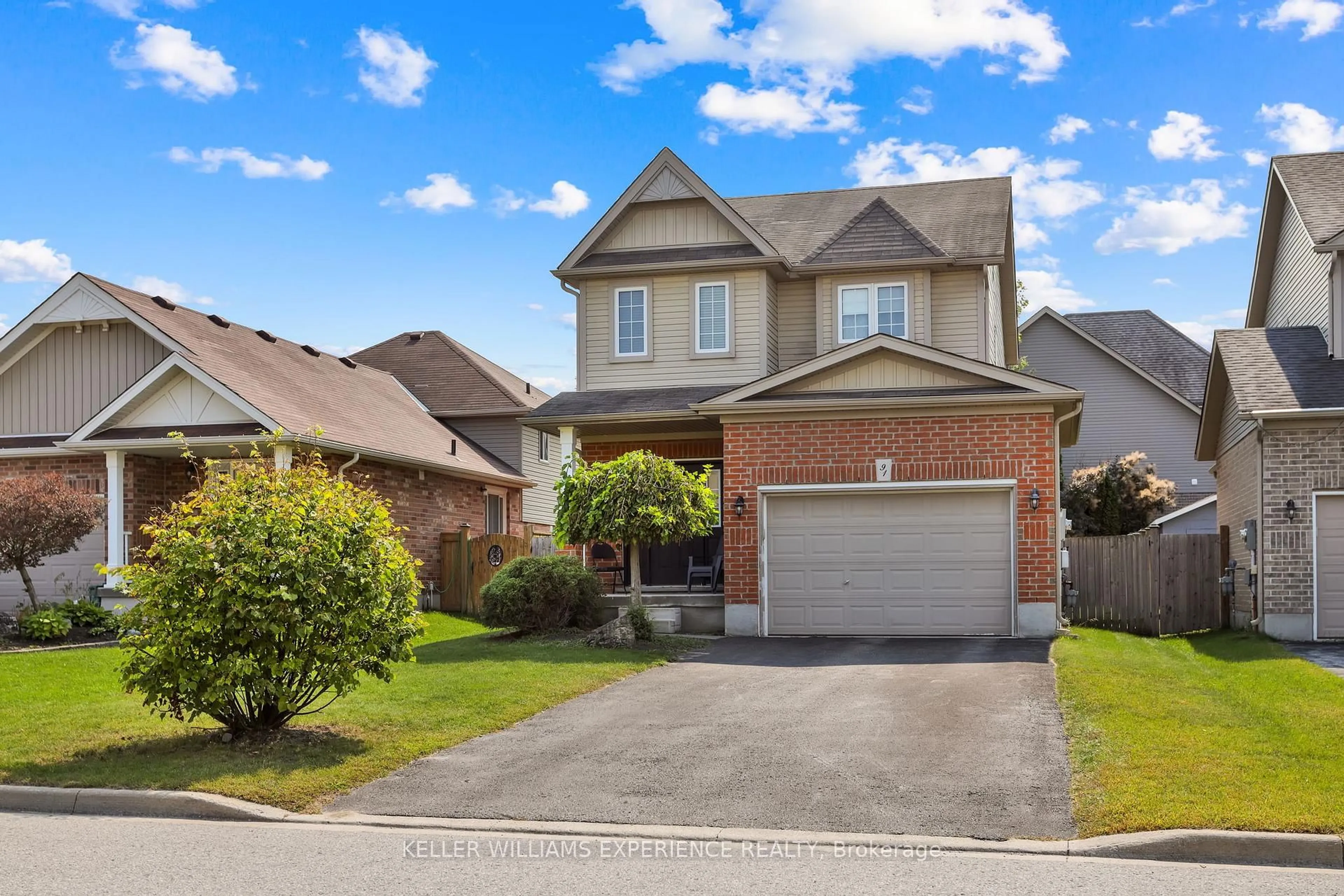 Home with brick exterior material, street for 91 Quigley St, Essa Ontario L3W 0P5