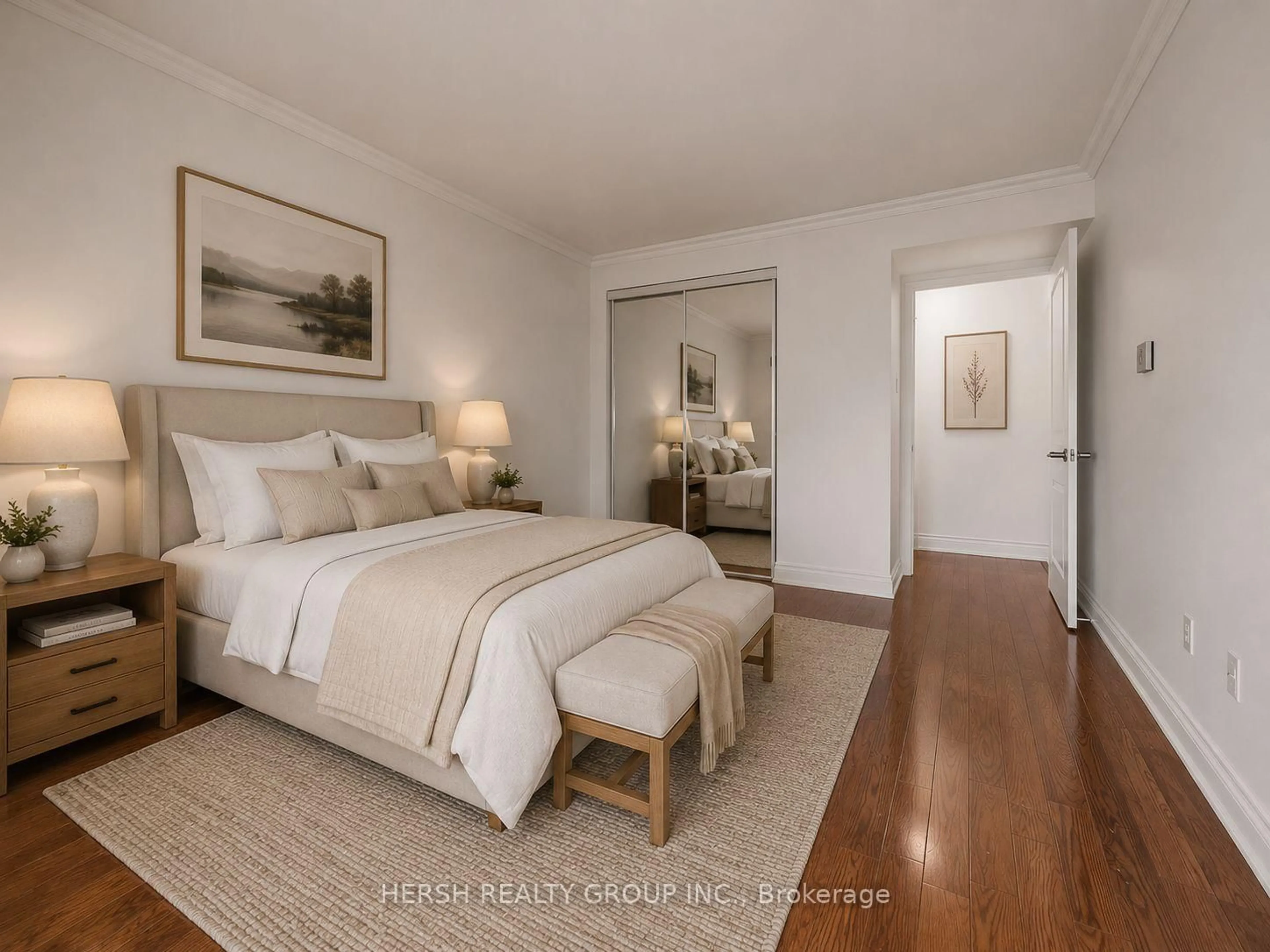 Bedroom with bed, unknown for 7 Townsgate Blvd #904, Vaughan Ontario L4J 7Z9