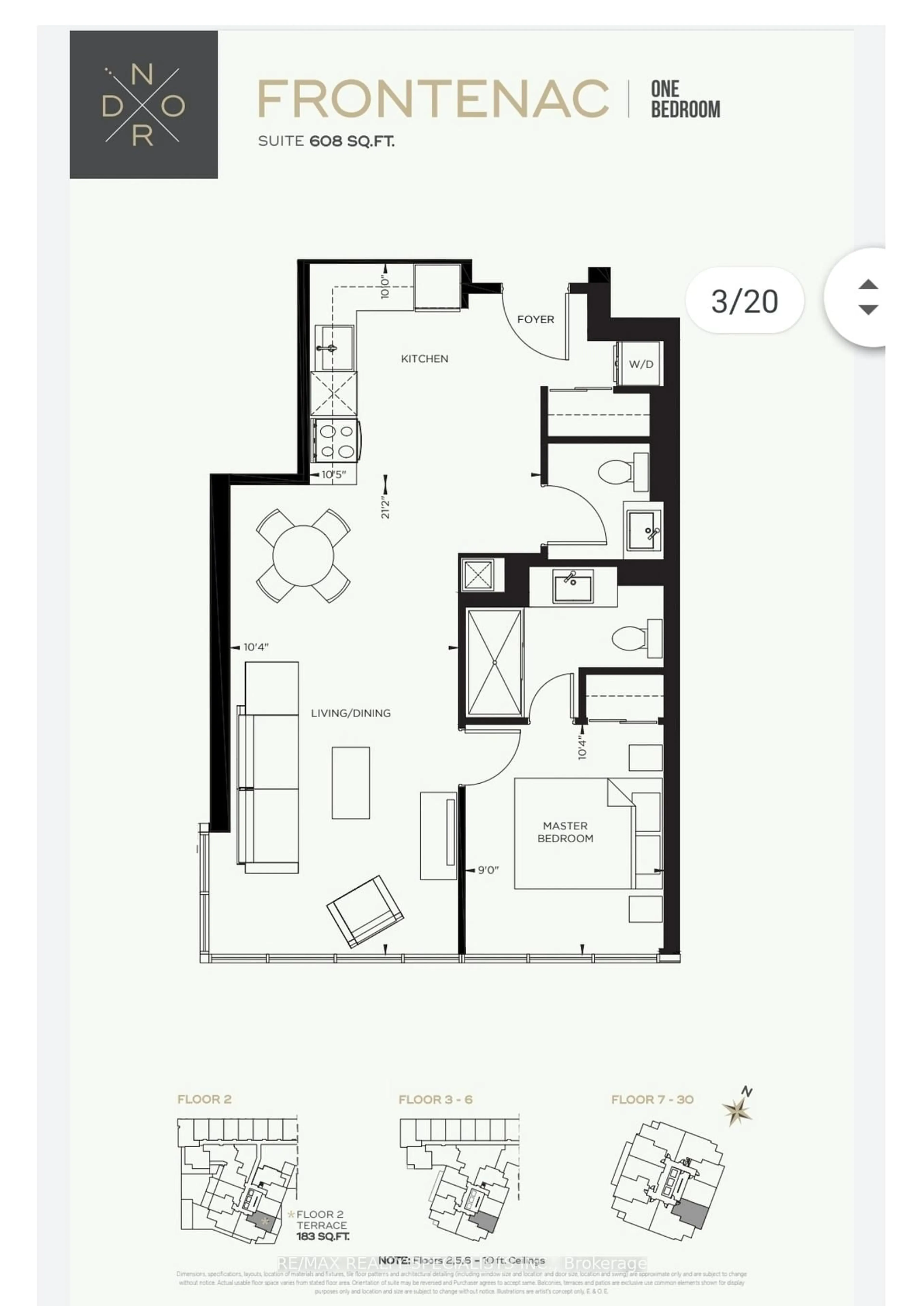 Floor plan for 2916 Highway 7 #2501, Vaughan Ontario L4K 0K6