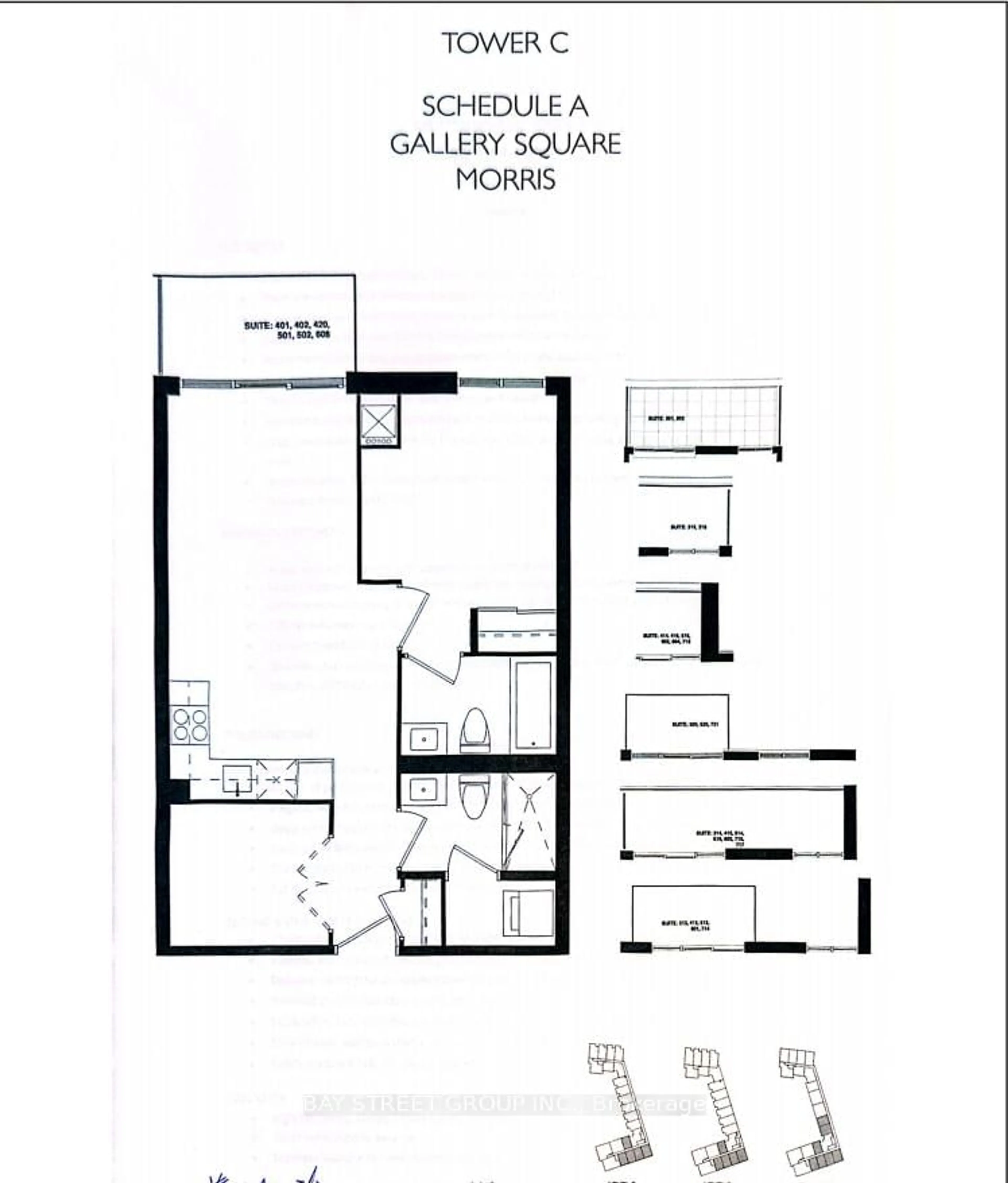 Floor plan for 38 Simcoe Prom #C320, Markham Ontario L6G 0H7