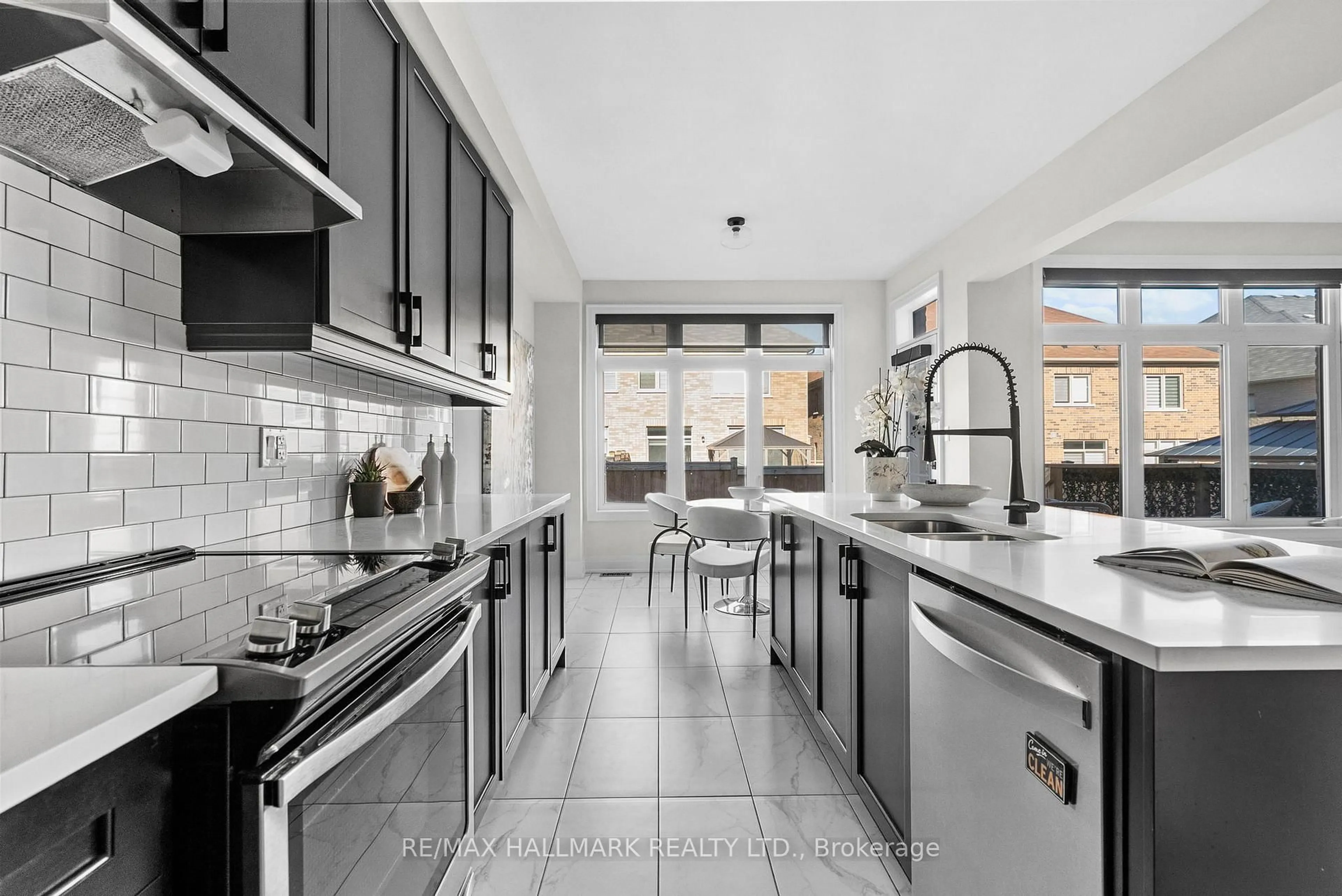 Contemporary kitchen, ceramic/tile floor for 74 Prunella Cres, East Gwillimbury Ontario L9N 0S7