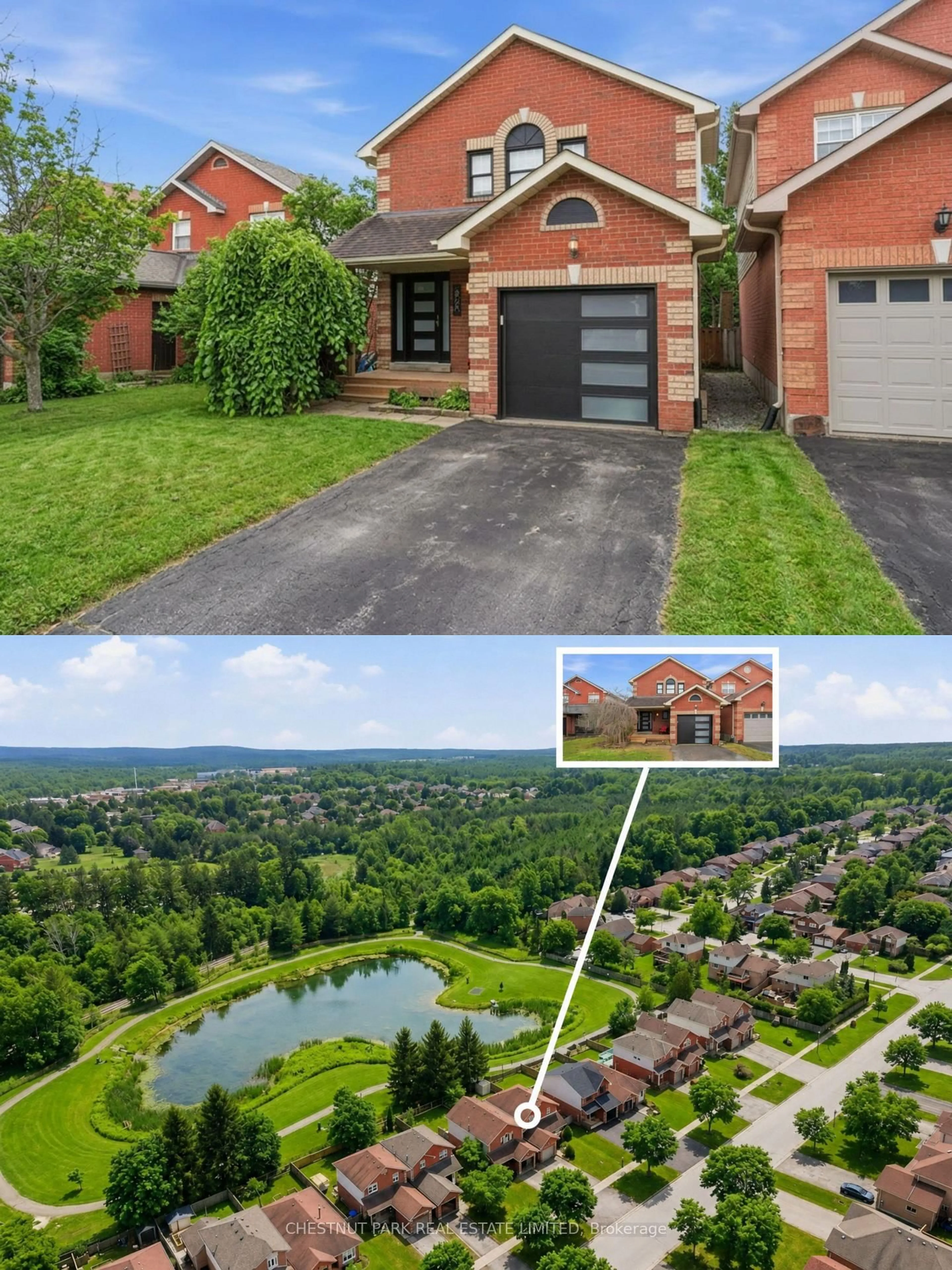 A pic from outside/outdoor area/front of a property/back of a property/a pic from drone, water/lake/river/ocean view for 31 South Balsam St, Uxbridge Ontario L9P 1V2