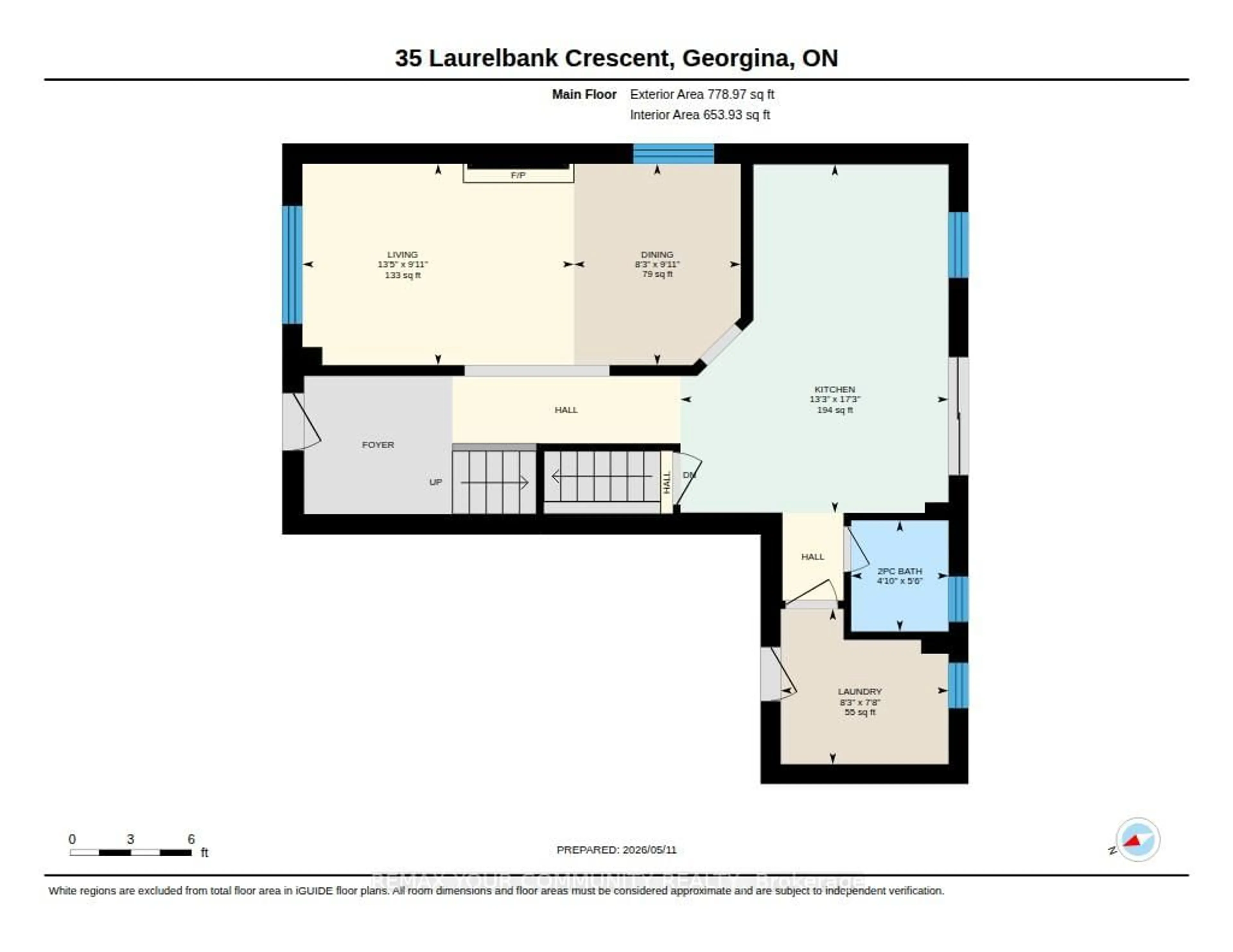 Floor plan for 35 Laurelbank Cres, Georgina Ontario L4P 4H7