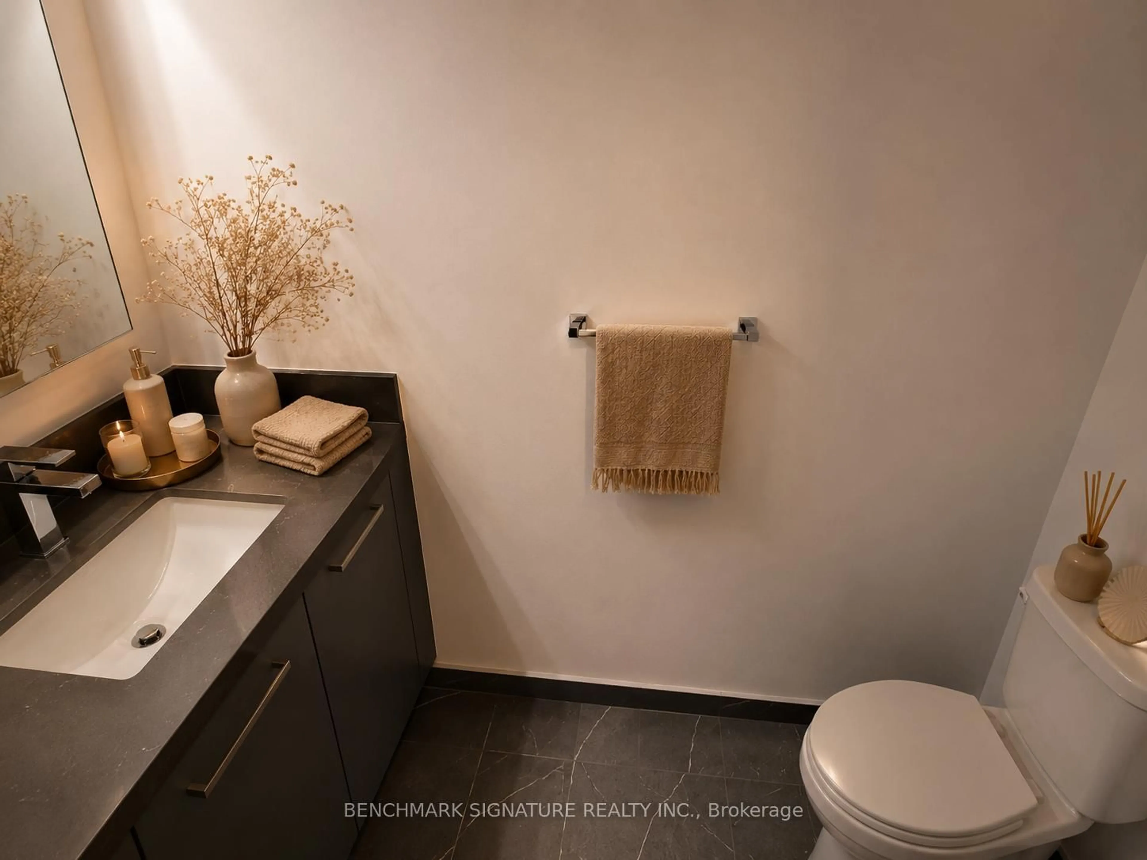 Contemporary bathroom, ceramic/tile floor for 38 Gandhi Lane #3605, Markham Ontario L3T 0G9