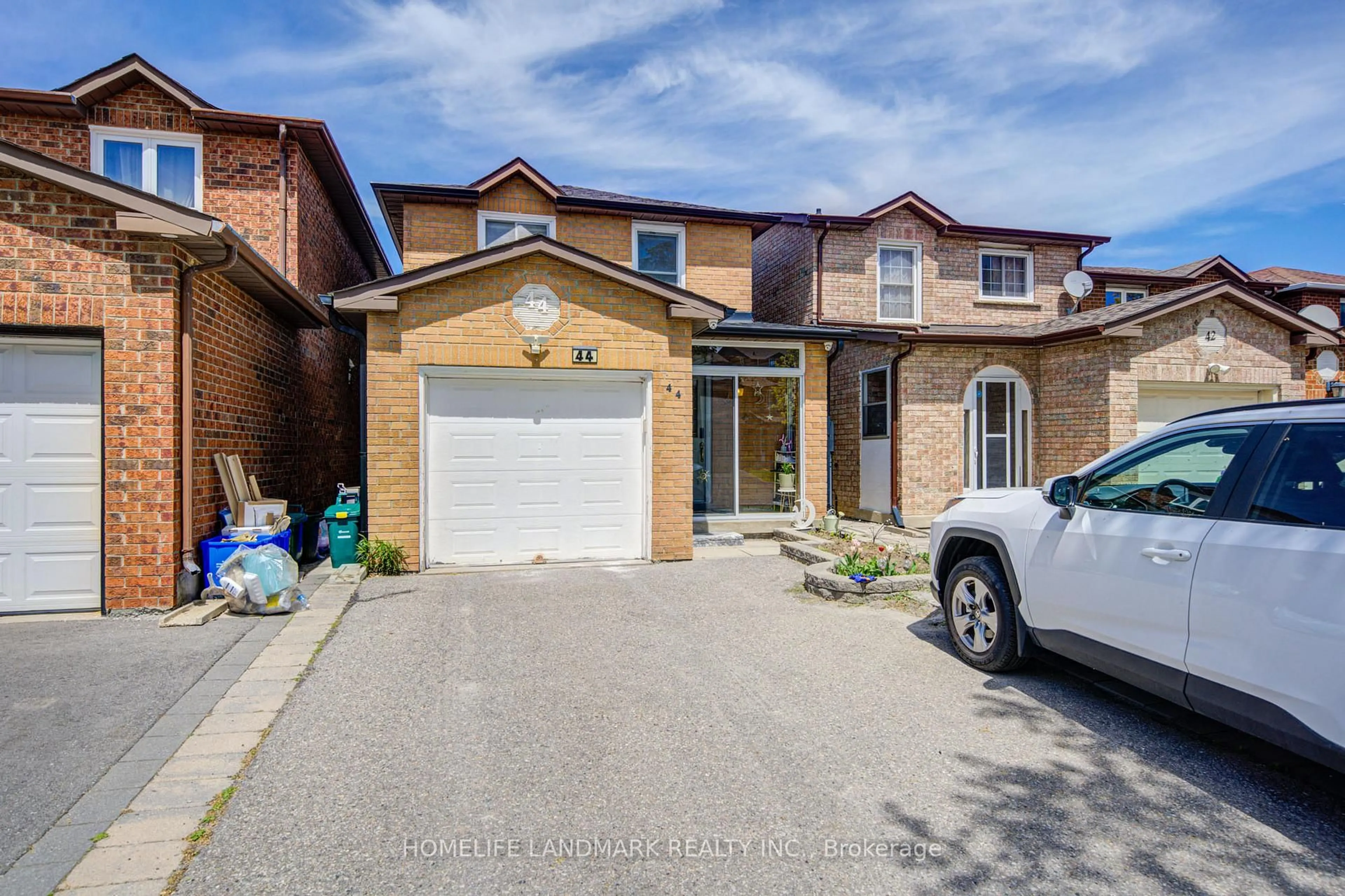Home with brick exterior material, street for 44 Duxford Cres, Markham Ontario L3R 7A9