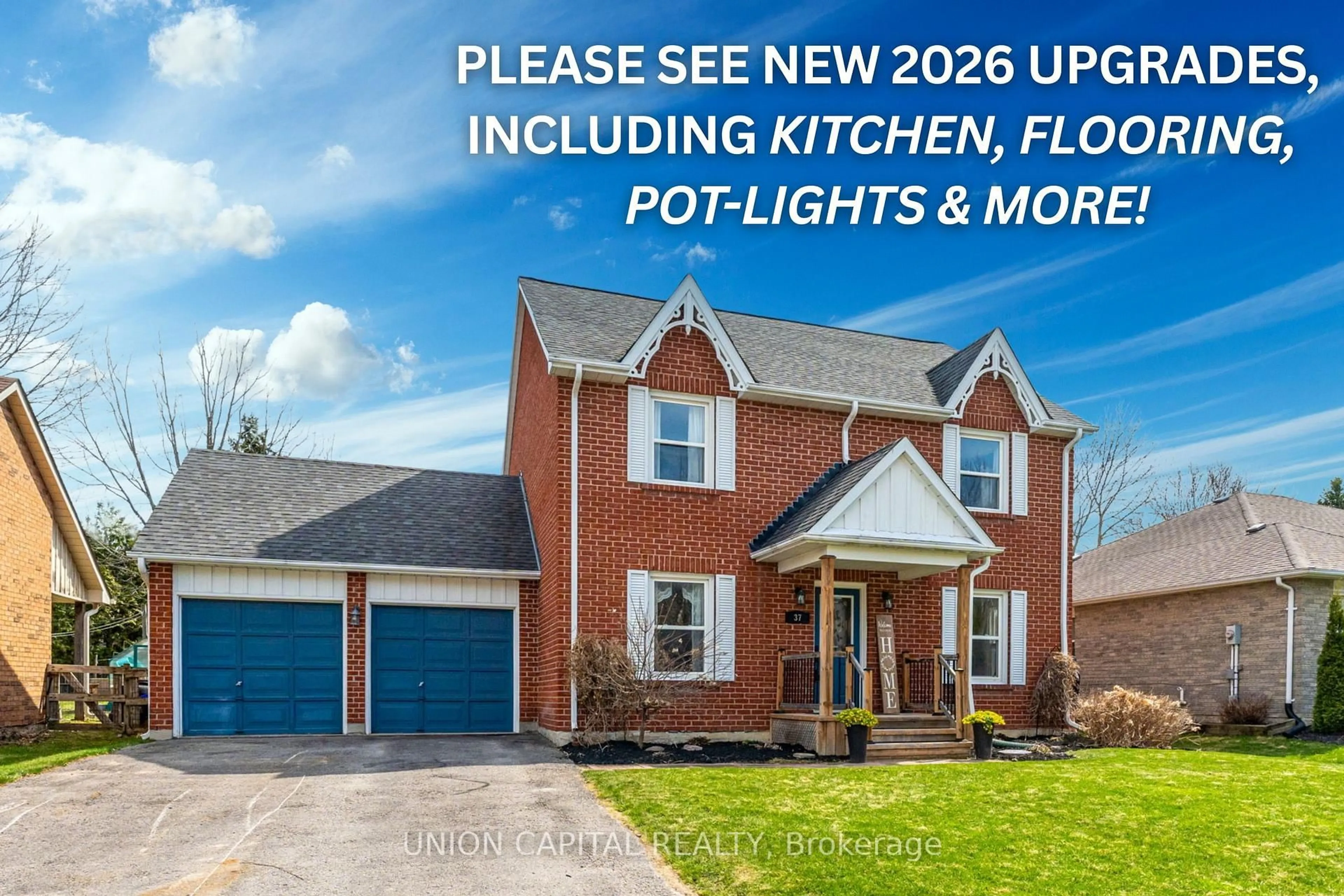 Home with brick exterior material, street for 37 Carmody Lane, Uxbridge Ontario L9P 1A5