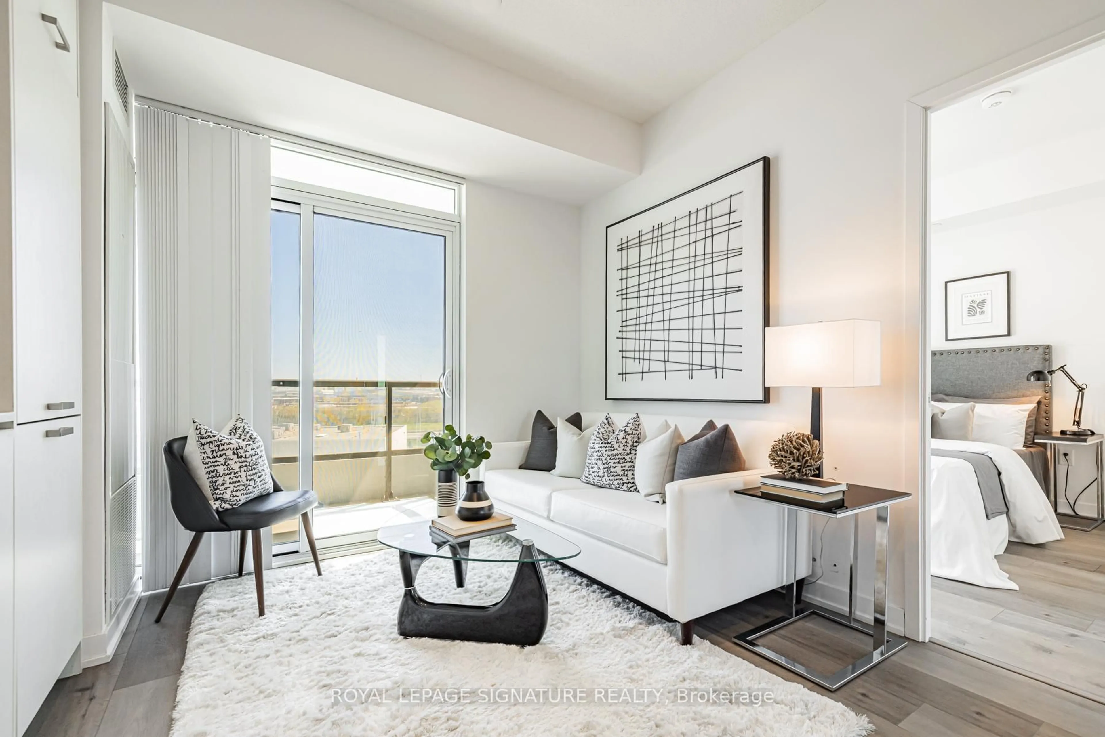Living room with furniture, unknown for 60 Honeycrisp Cres #618, Vaughan Ontario L4K 0N5