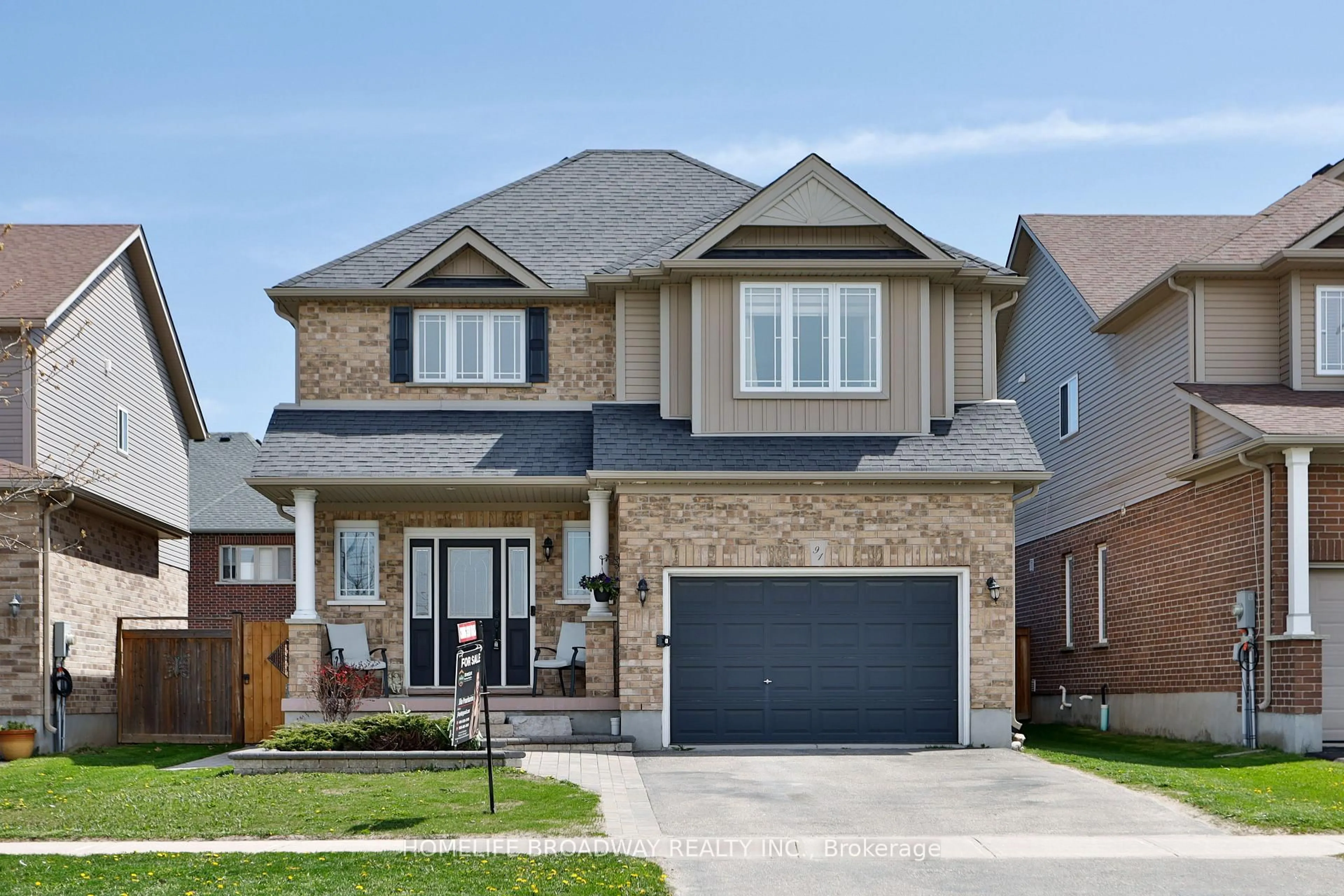 Home with brick exterior material, street for 91 James A. Mccague Ave, New Tecumseth Ontario L9R 0G6
