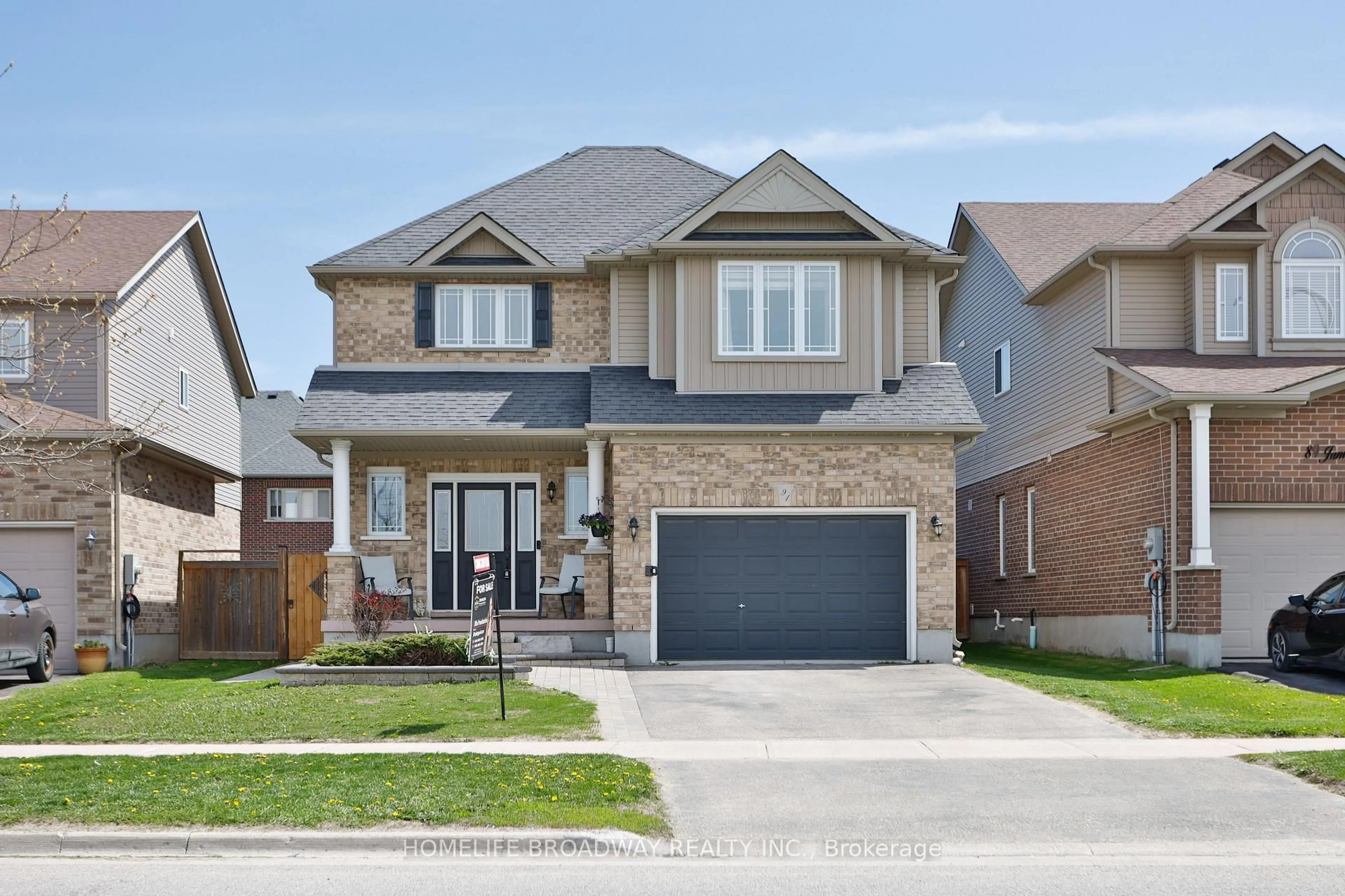 Home with brick exterior material, street for 91 James A. Mccague Ave, New Tecumseth Ontario L9R 0G6