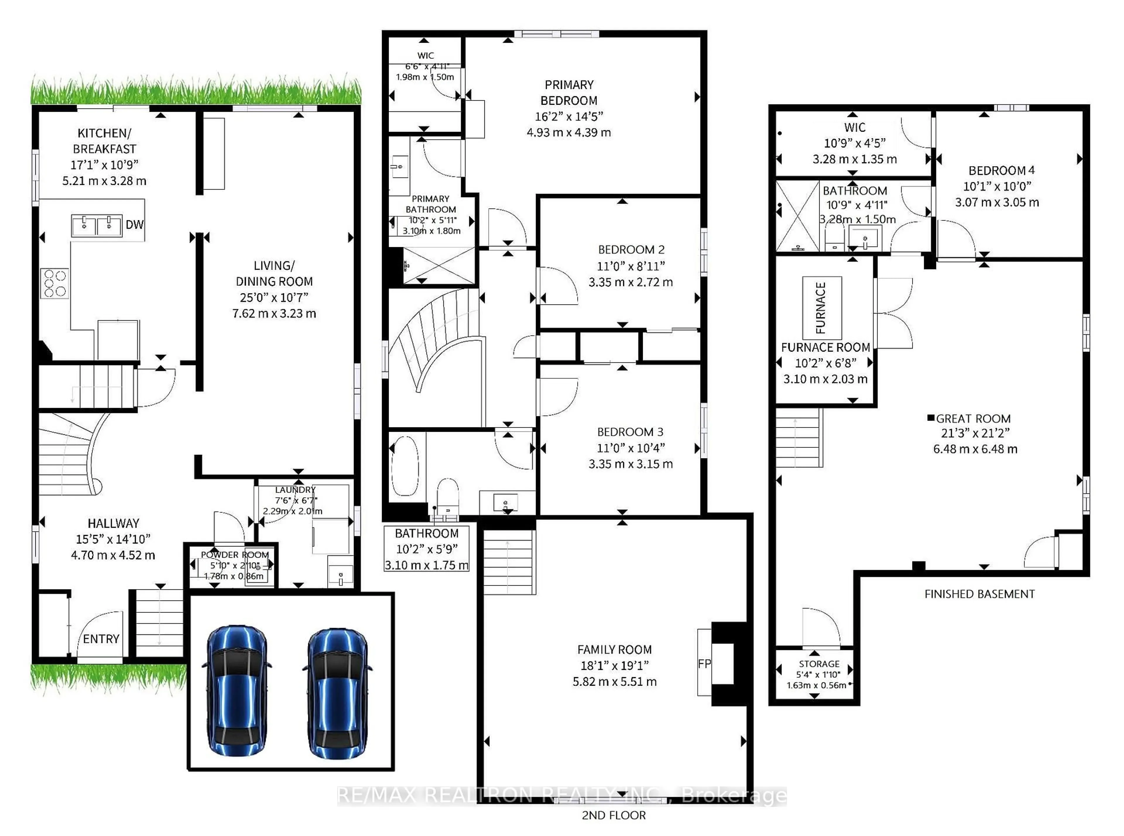 Floor plan for 21 Rainsford Rd, Markham Ontario L3P 6J9