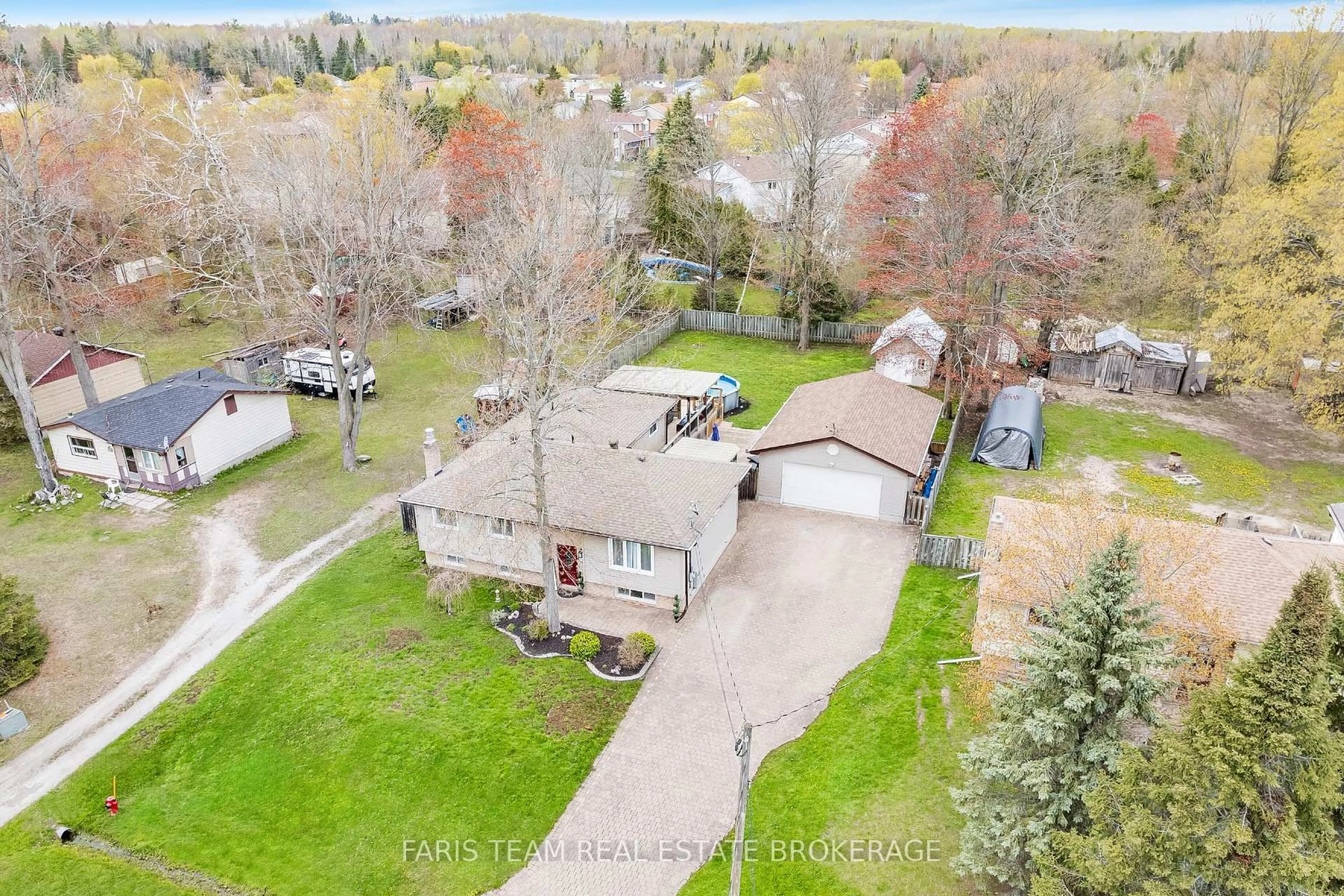A pic from outside/outdoor area/front of a property/back of a property/a pic from drone, water/lake/river/ocean view for 730 Trinity St, Innisfil Ontario L9S 2G8