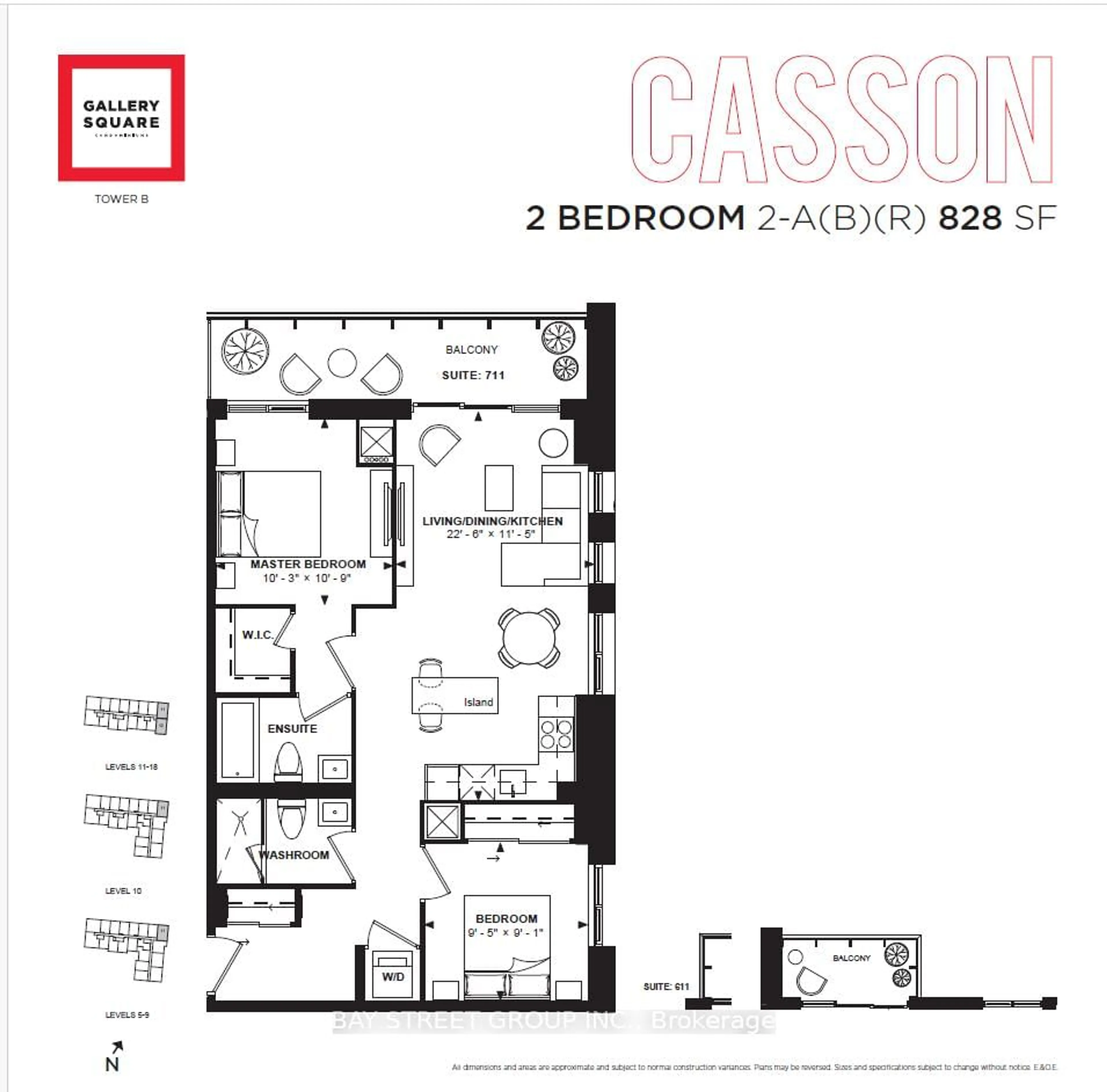 Floor plan for 292 Verdale Crossing #1812, Markham Ontario L6G 0H6