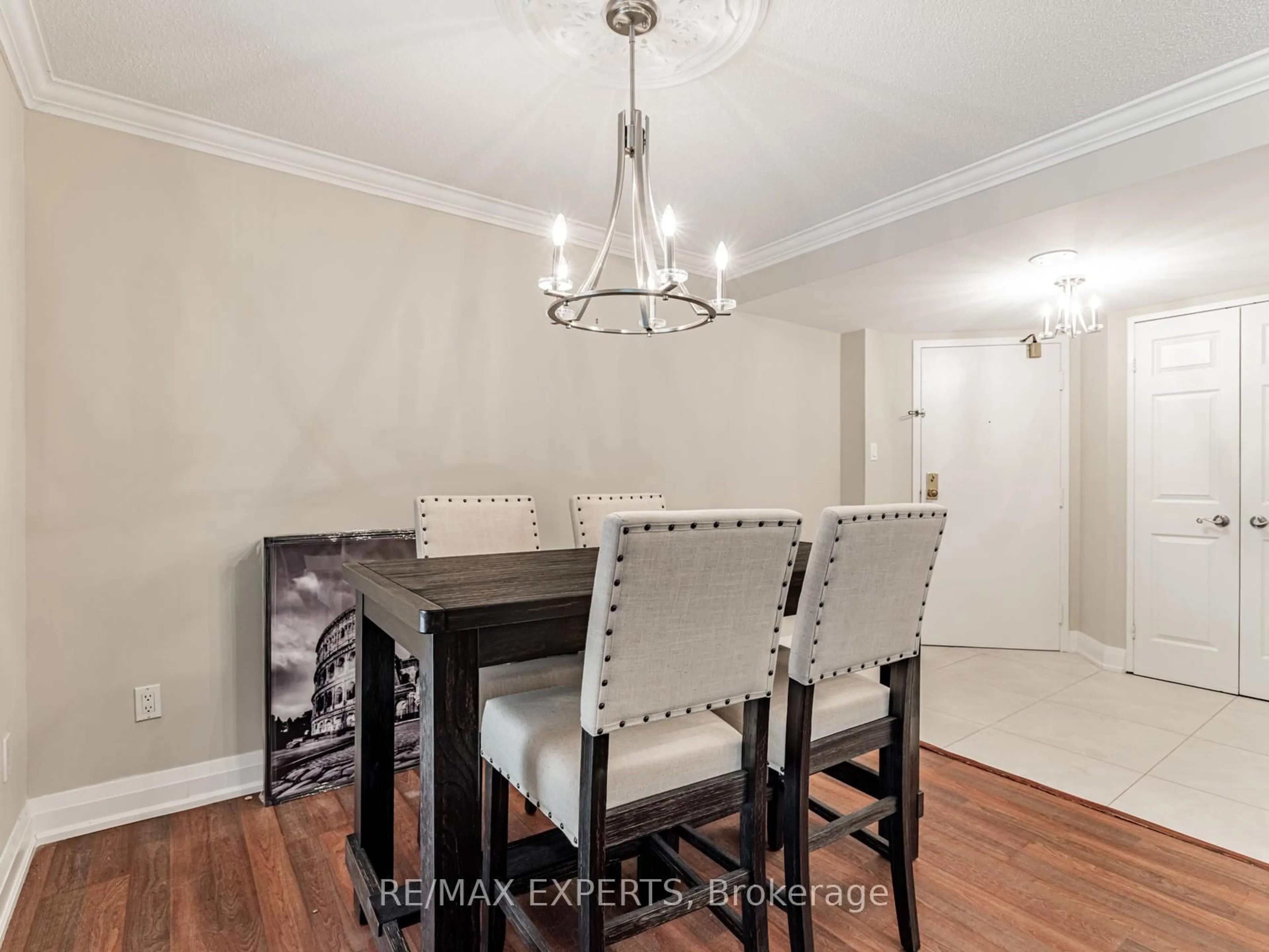 Dining room, wood/laminate floor for 100 Arbors Lane #215, Vaughan Ontario L4L 7G4