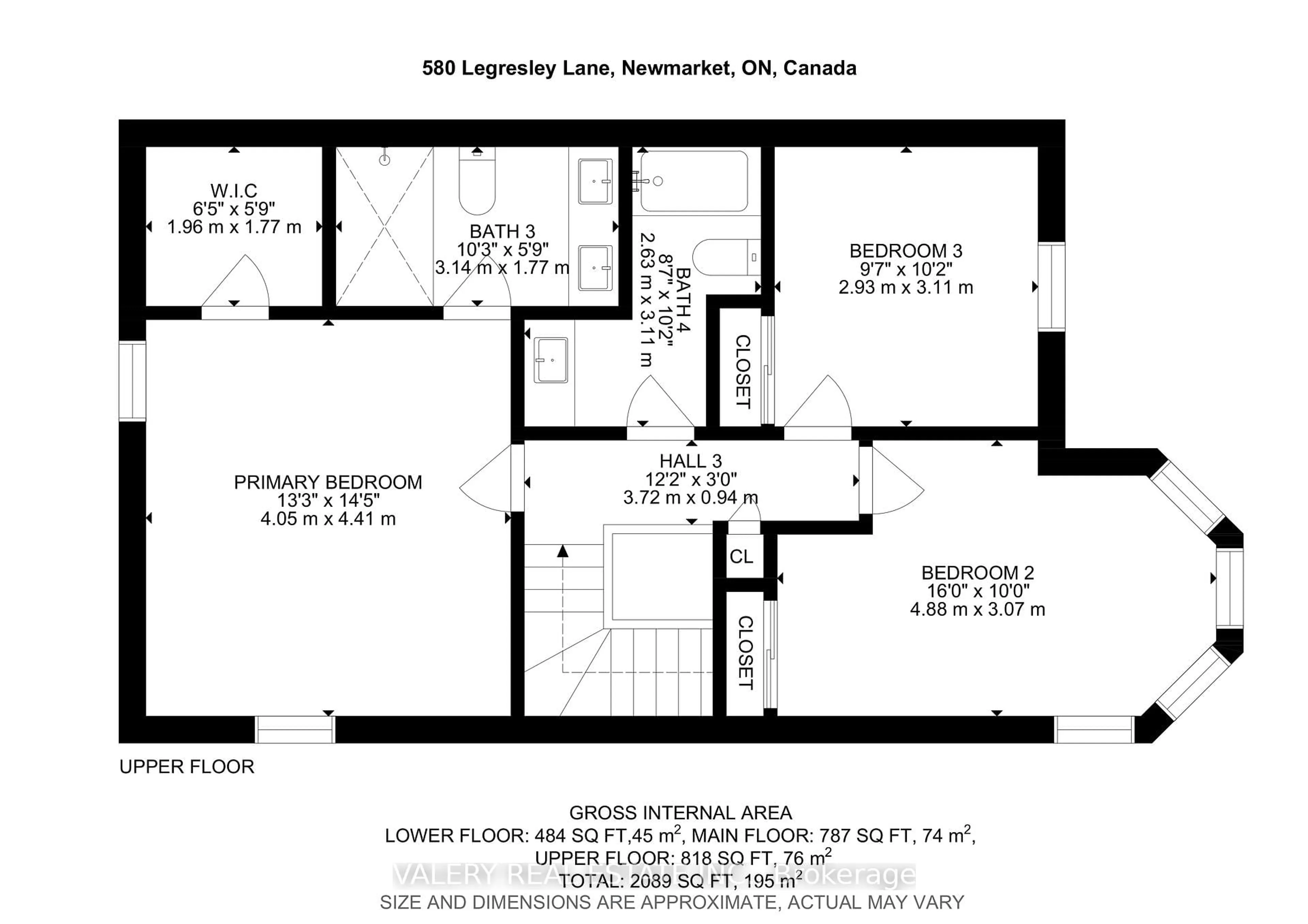 Floor plan for 580 Legresley Lane, Newmarket Ontario L3Y 8R8