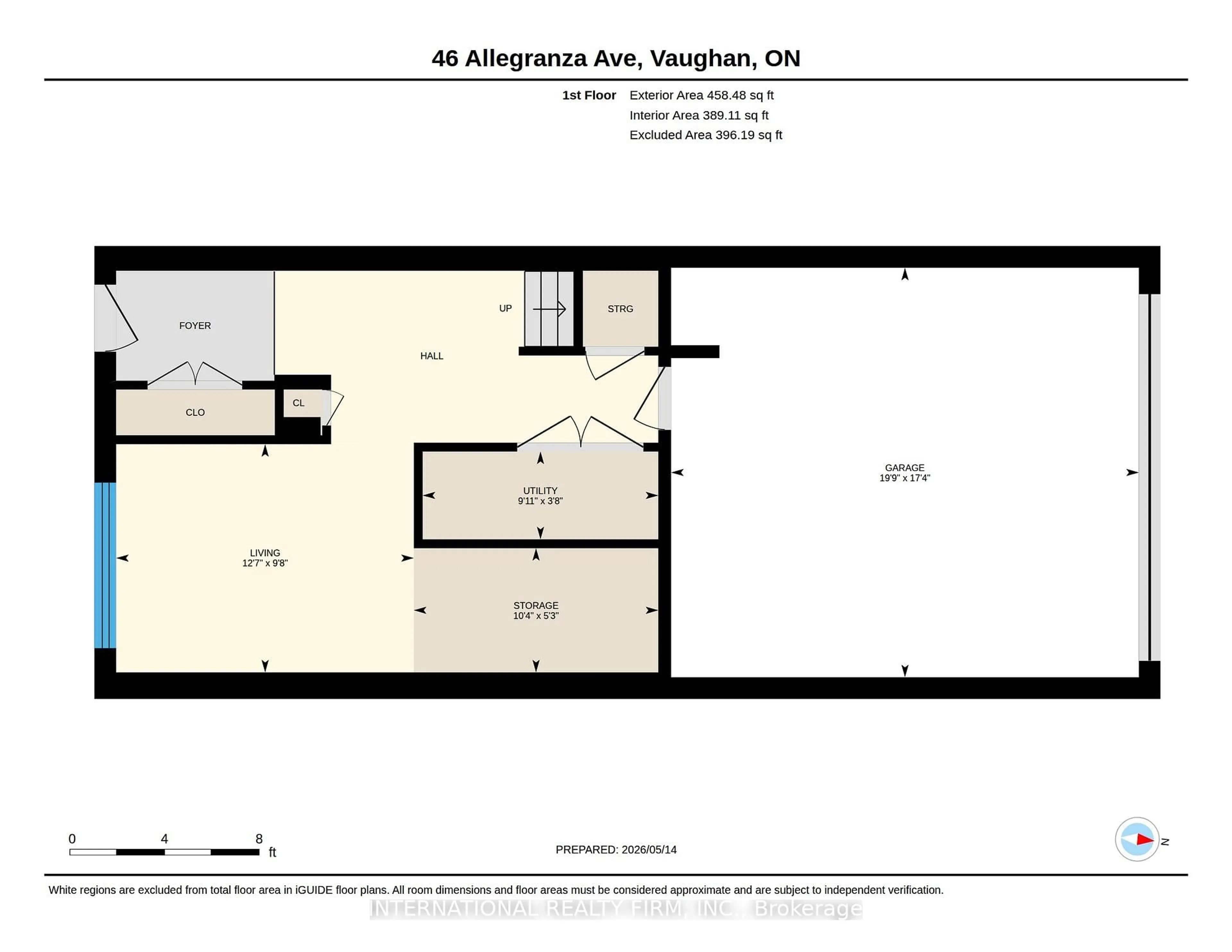 Floor plan for 46 Allegranza Ave, Vaughan Ontario L4H 4P2