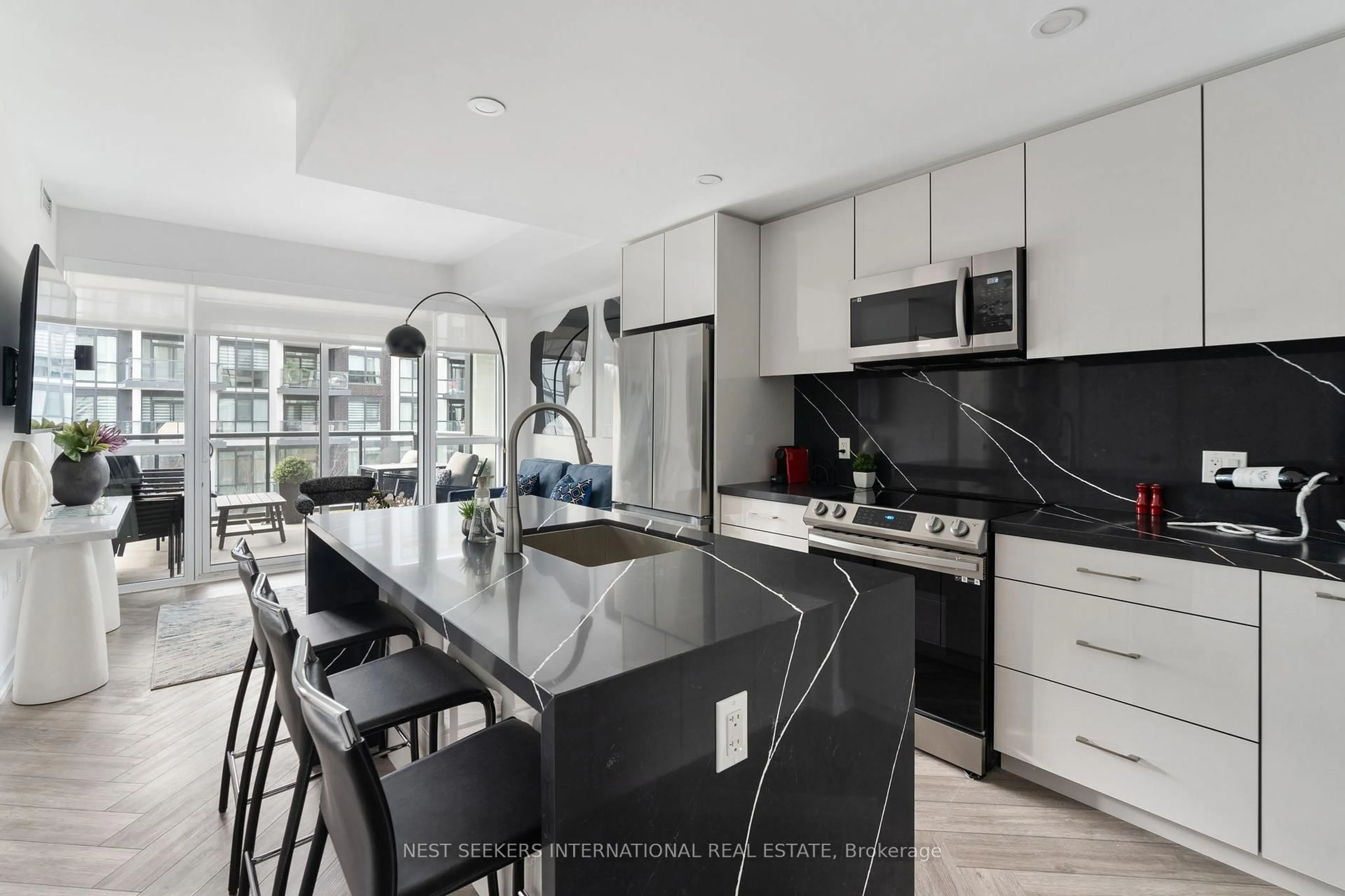 Contemporary kitchen, ceramic/tile floor for 415 Sea Ray Ave #219, Innisfil Ontario L9S 0R5