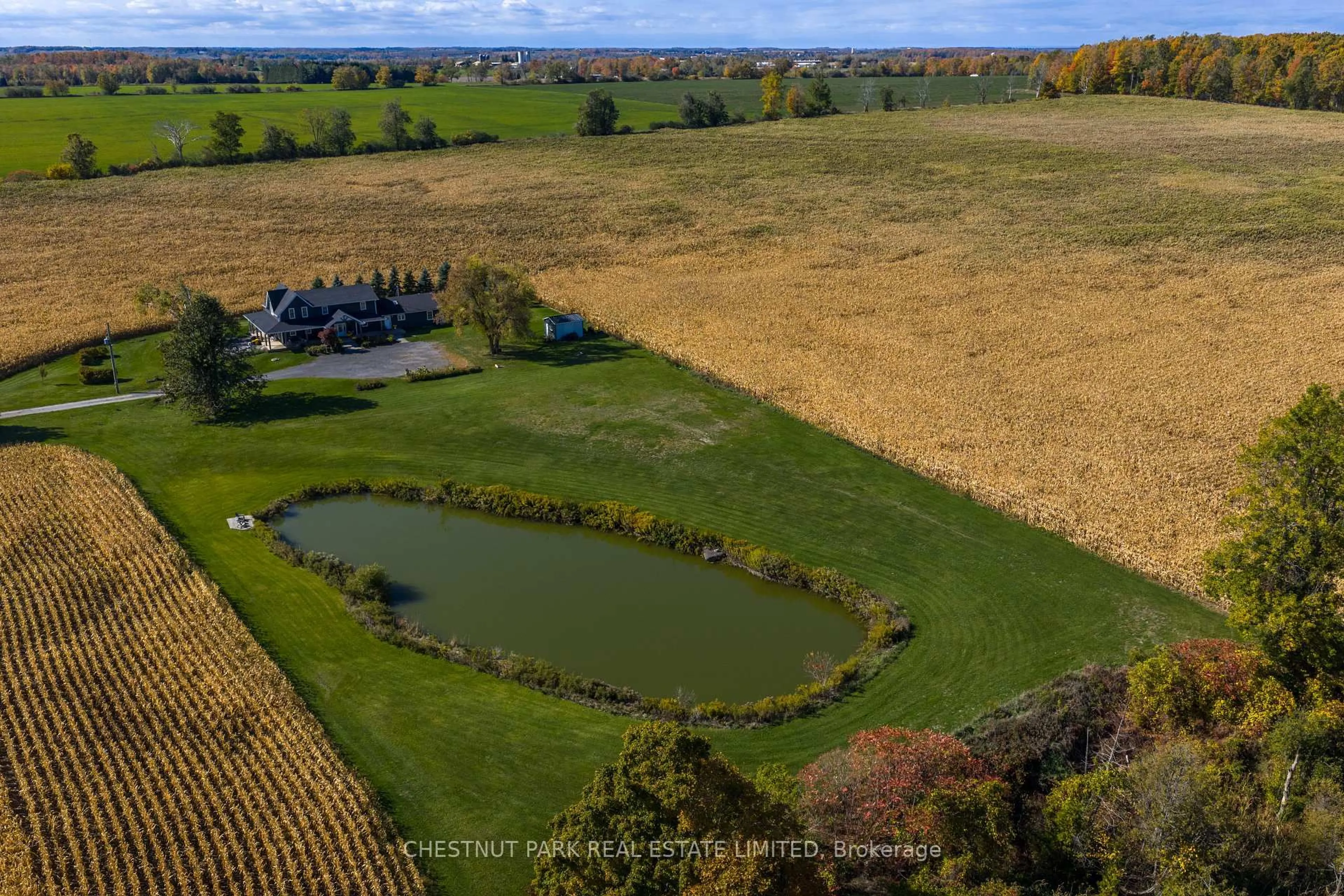 A pic from outside/outdoor area/front of a property/back of a property/a pic from drone, water/lake/river/ocean view for 1985 Regional Road 13 Rd, Brock Ontario L0C 1H0
