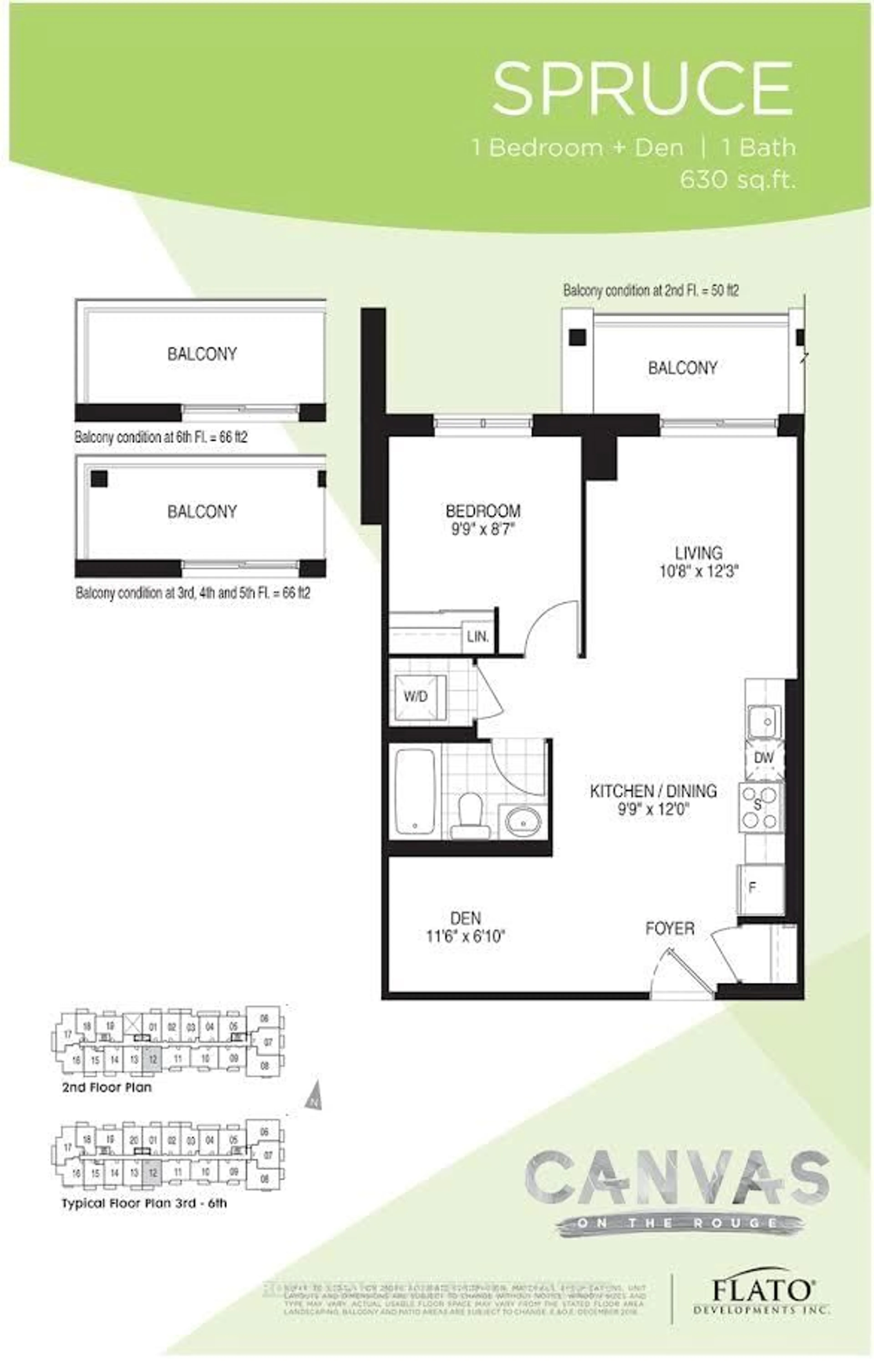 Floor plan for 9700 Ninth Line Rd #515, Markham Ontario L6B 1R7
