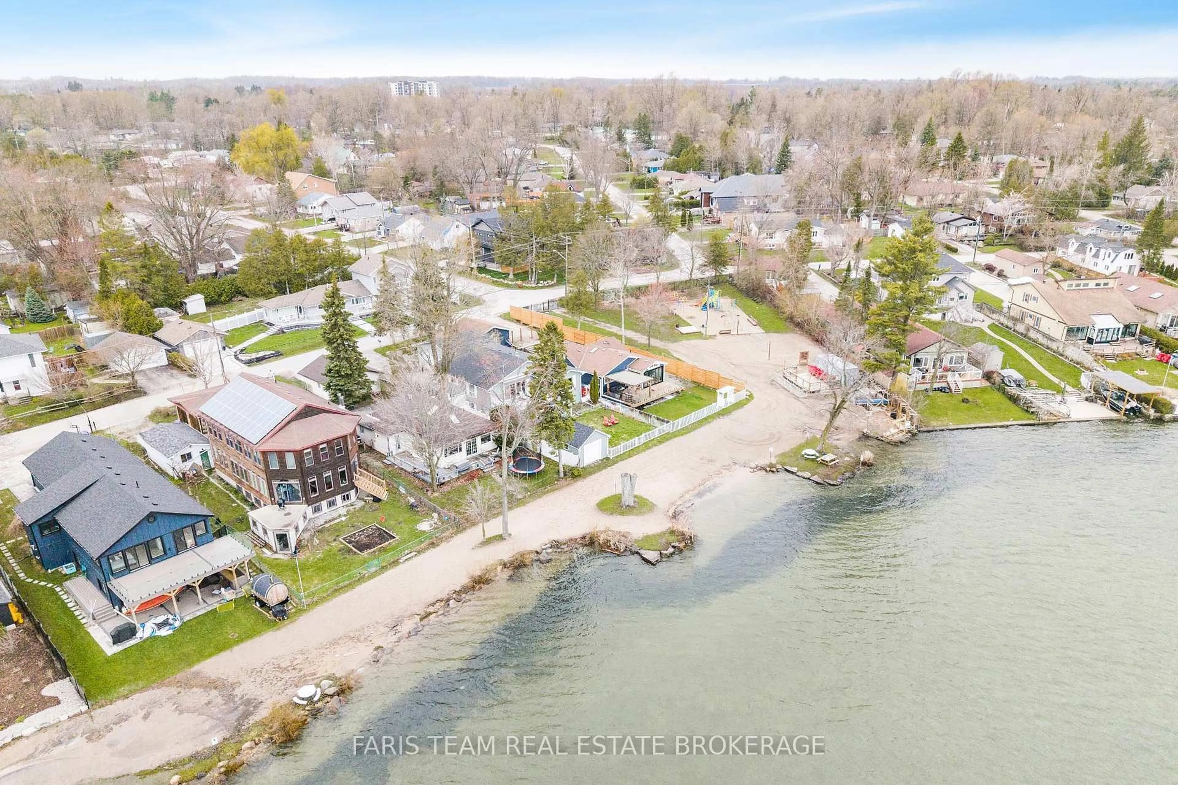 A pic from outside/outdoor area/front of a property/back of a property/a pic from drone, water/lake/river/ocean view for 2003 Inglewood Dr, Innisfil Ontario L9S 1Z1