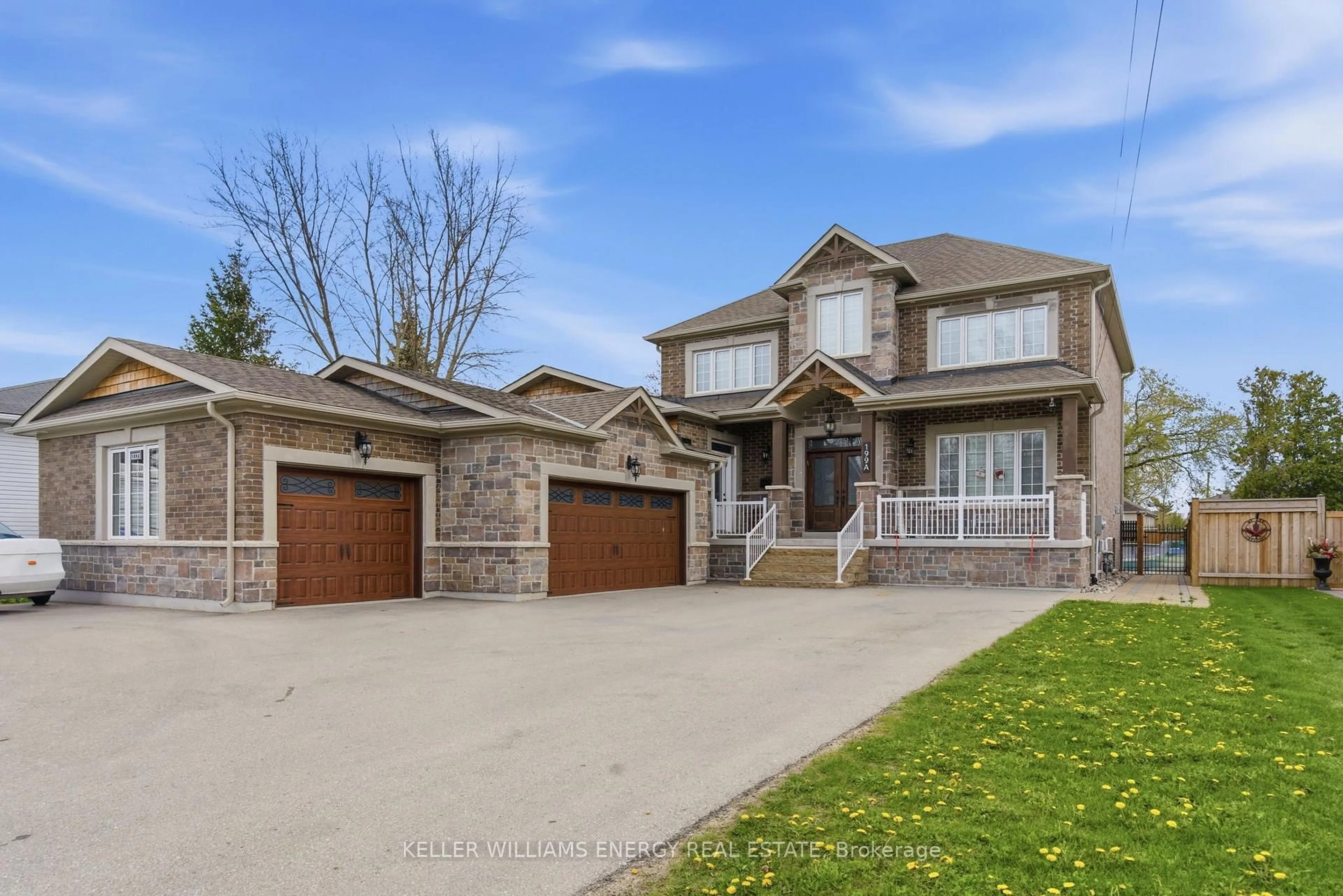 Home with brick exterior material, street for 199A South Channel Dr, Georgina Ontario L4P 2N4