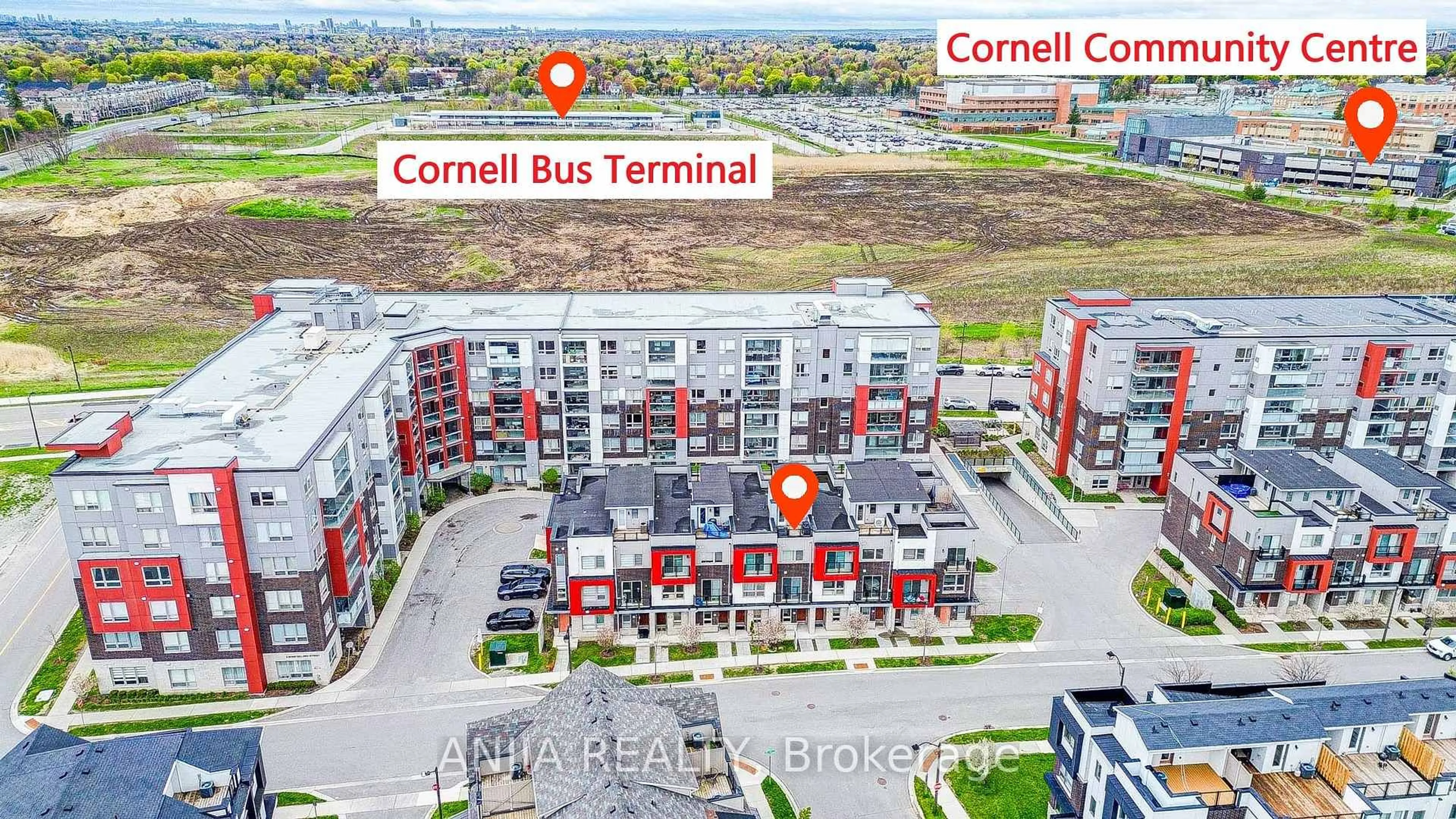 A pic from outside/outdoor area/front of a property/back of a property/a pic from drone, street for 16 Adam Sellers St, Markham Ontario L6B 1N2