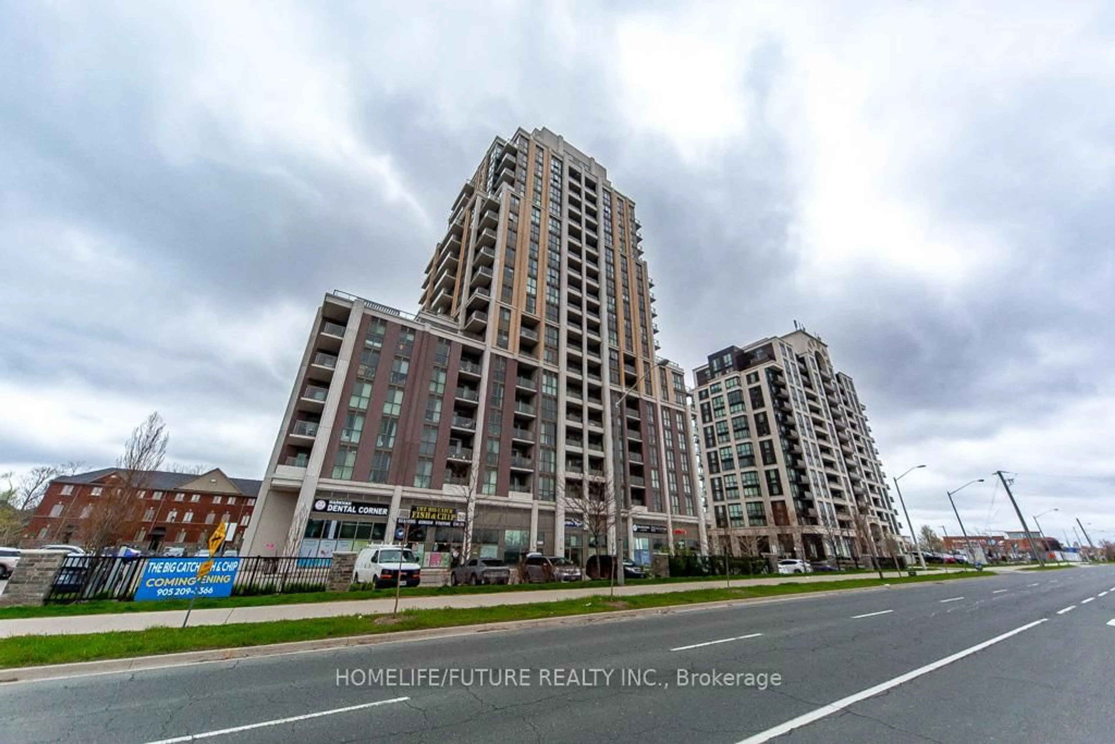 A pic from outside/outdoor area/front of a property/back of a property/a pic from drone, unknown for 9560 Markham Rd #203, Markham Ontario L6E 0T9