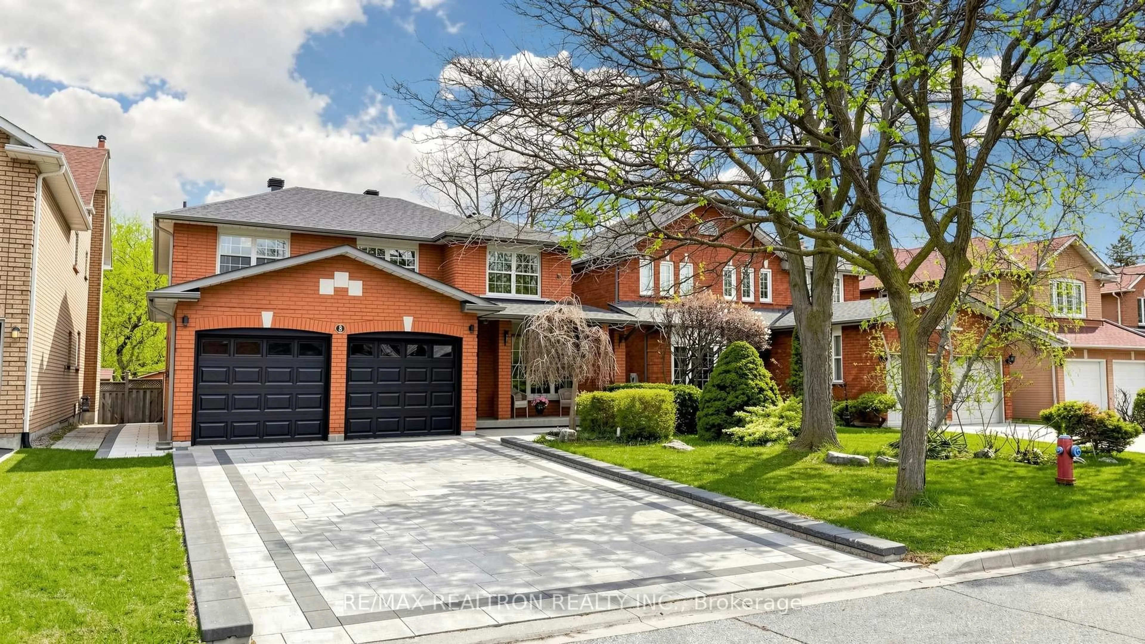Home with brick exterior material, street for 8 Loyal Blue Cres, Richmond Hill Ontario L4S 1A2