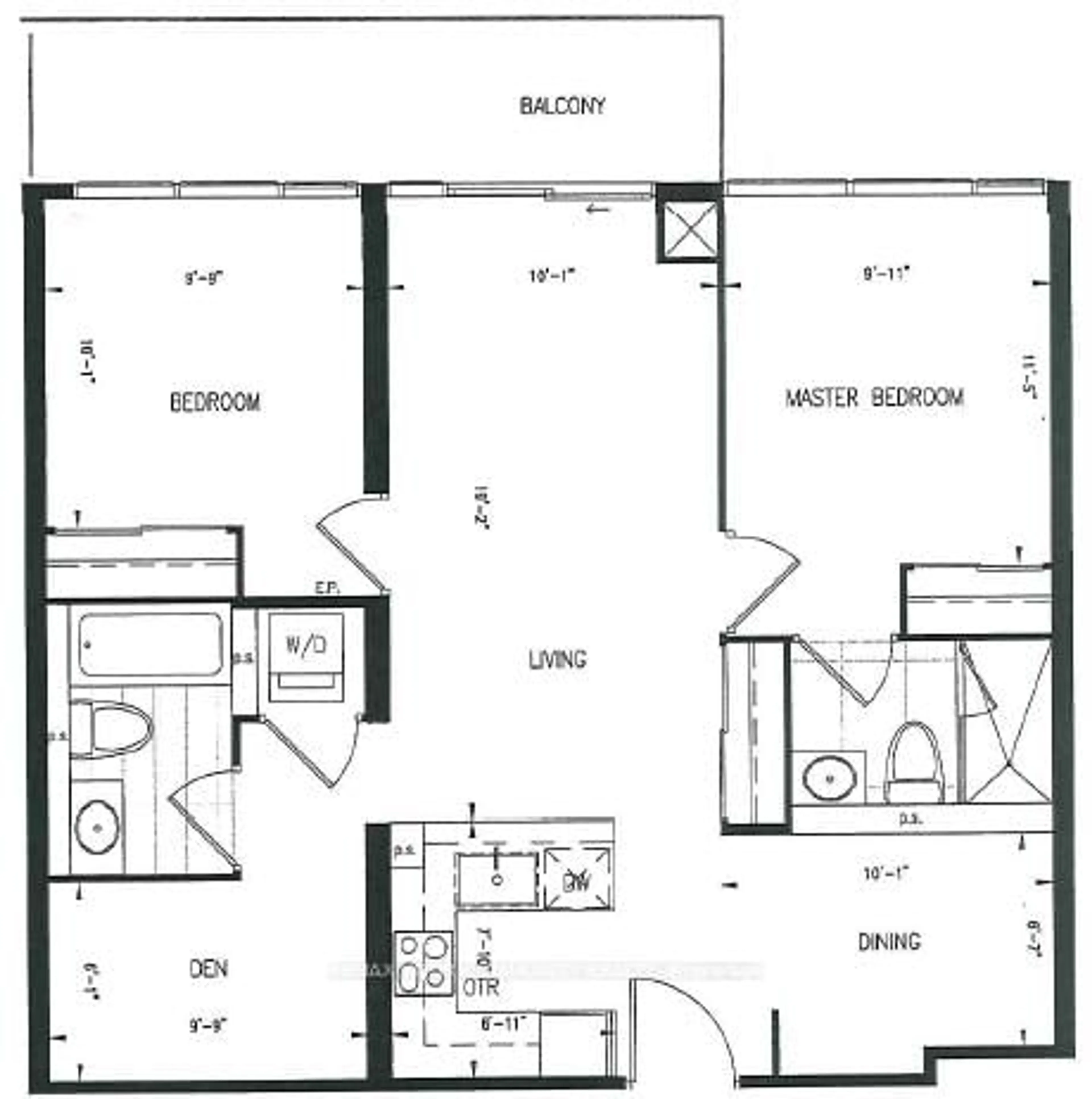 Floor plan for 99 Eagle Rock Way #PH10, Vaughan Ontario L6A 5A7