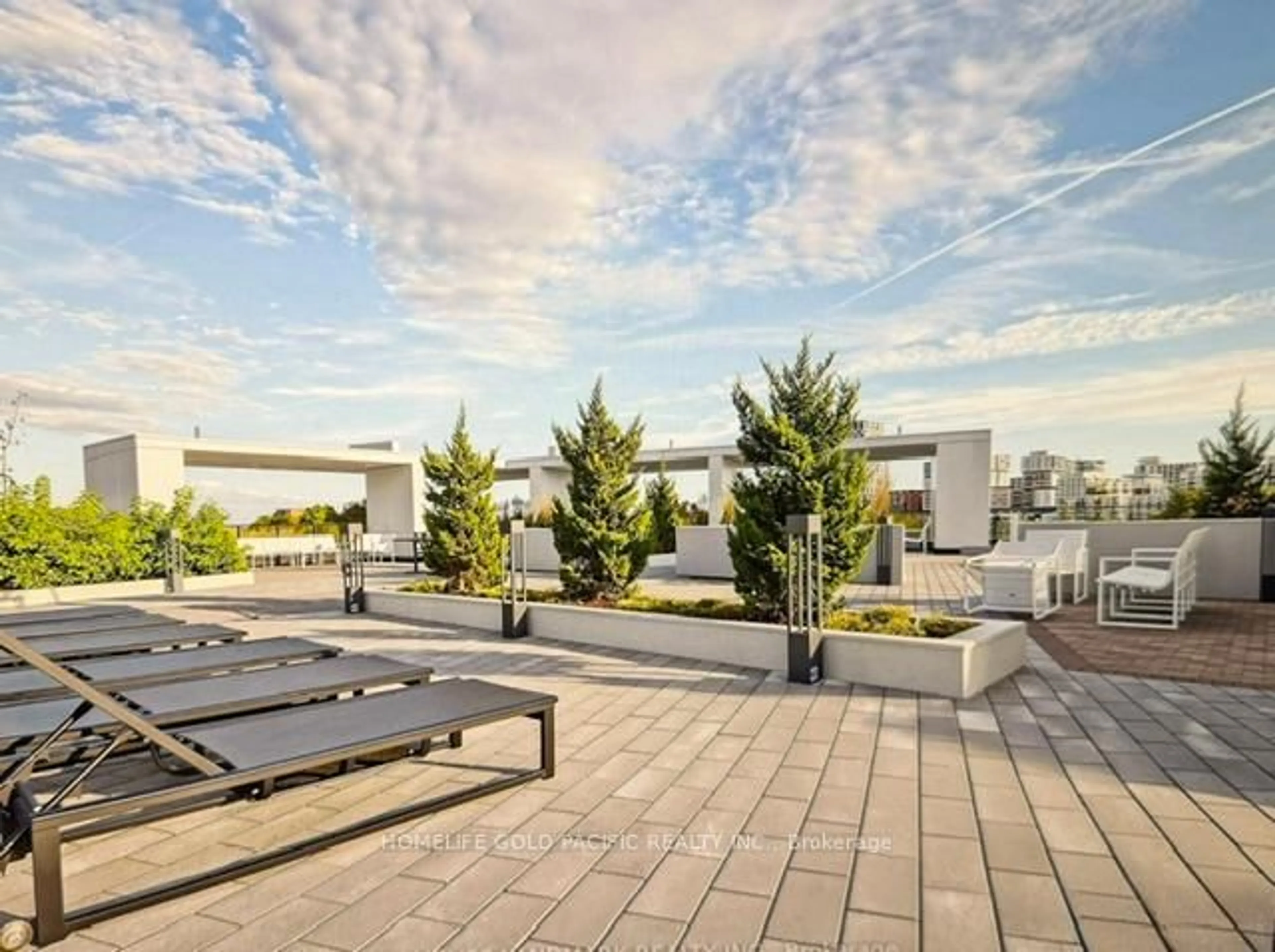 Patio, city buildings view from balcony for 38 Water Walk Dr #731, Markham Ontario L3R 6M8
