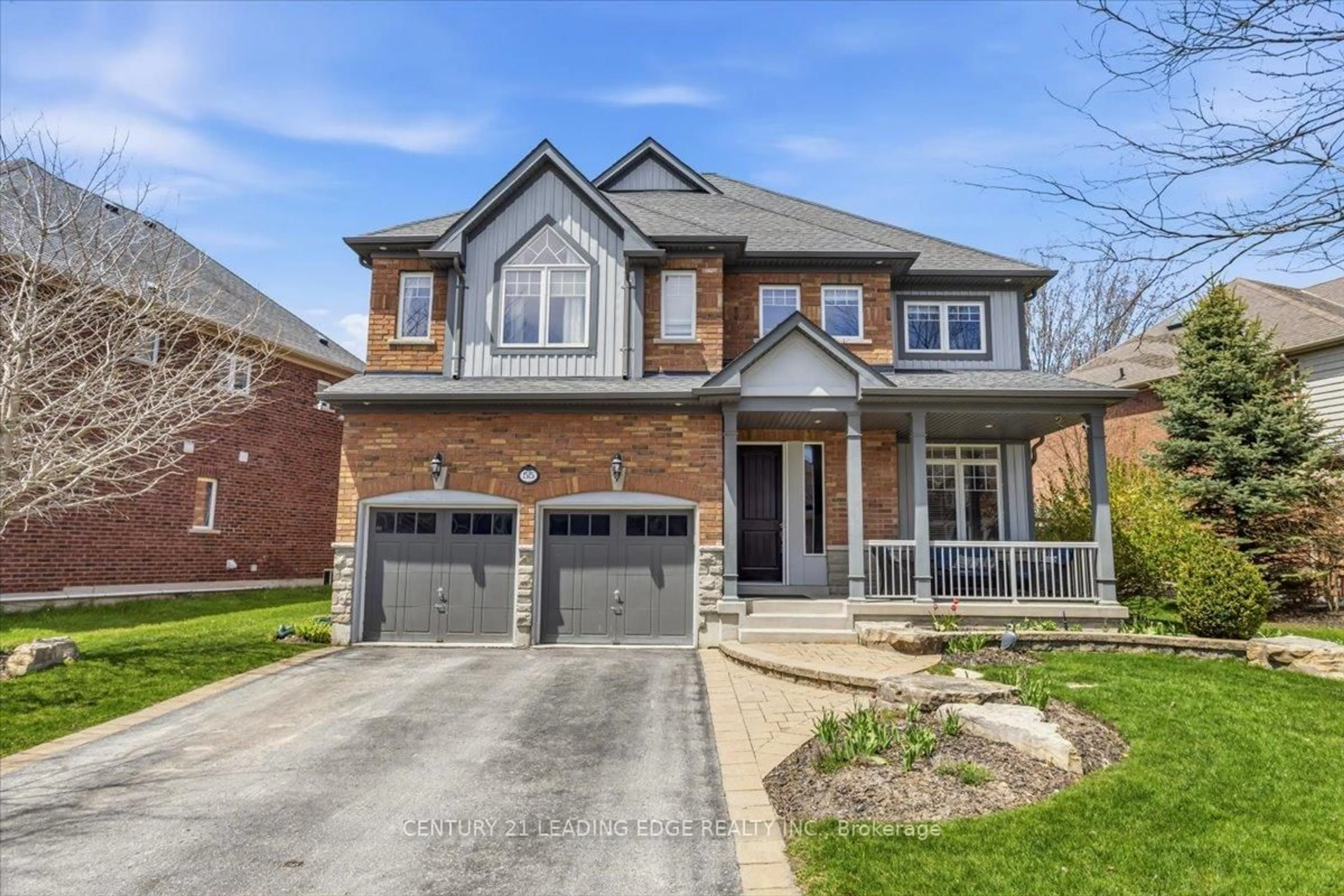 Home with brick exterior material, street for 55 CAMPBELL Dr, Uxbridge Ontario L9P 0B3